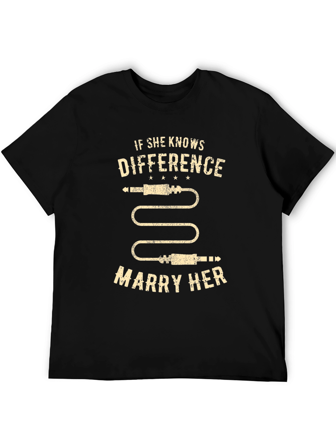 If She Knows The Difference Marry Her Black T-Shirt