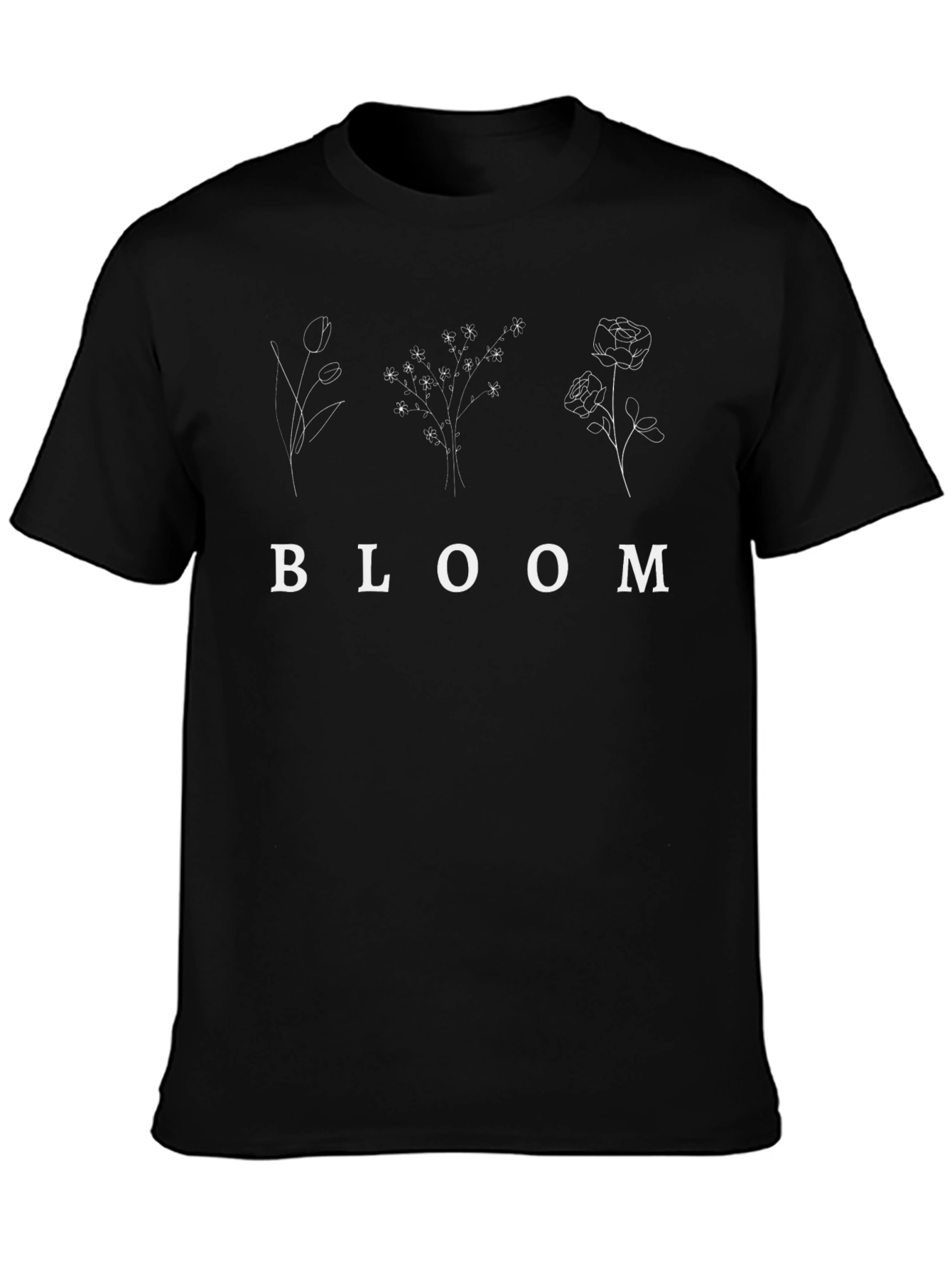 Bloom Graphic Tee - Minimalist Floral T-Shirt