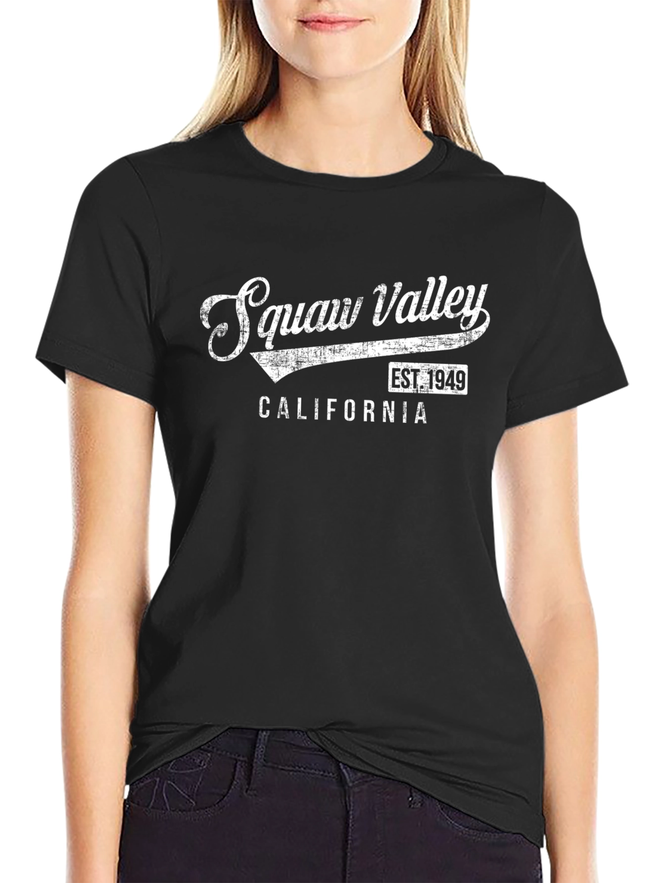 Squaw Valley California Est. 1949 Black Graphic Tee