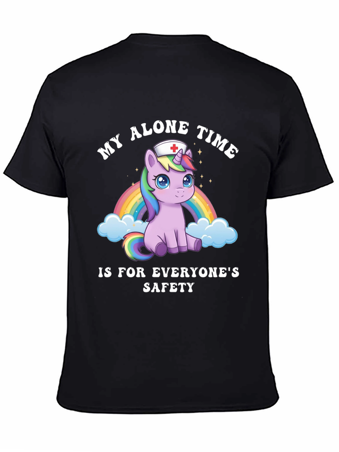Unicorn Nurse T-Shirt - My Alone Time Safety Tee