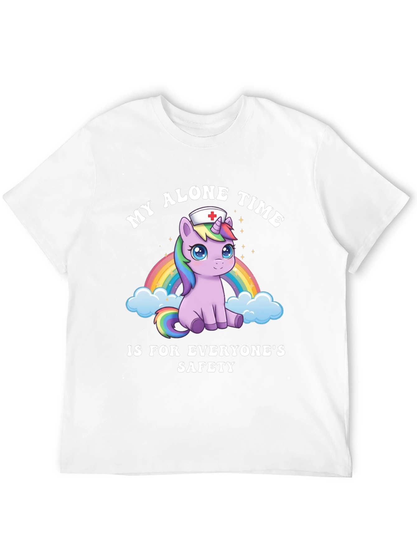 Unicorn Nurse T-Shirt - My Alone Time Safety Tee