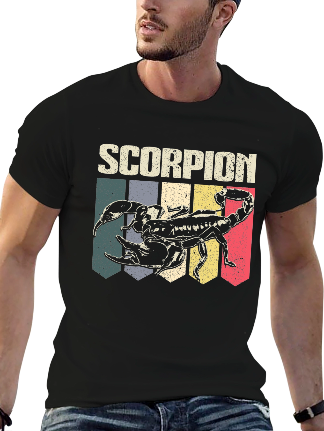 Retro Scorpion Graphic Tee - Black