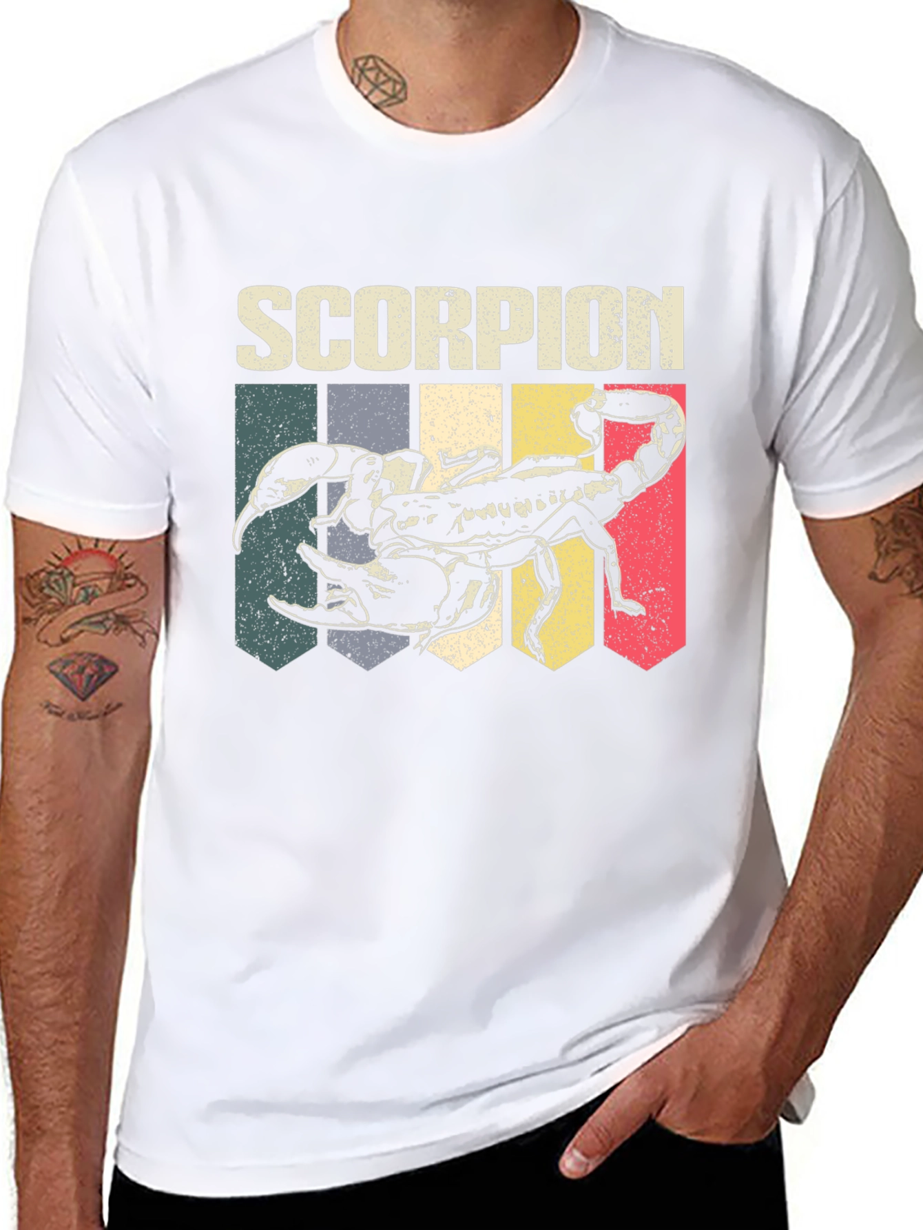 Retro Scorpion Graphic Tee - Black