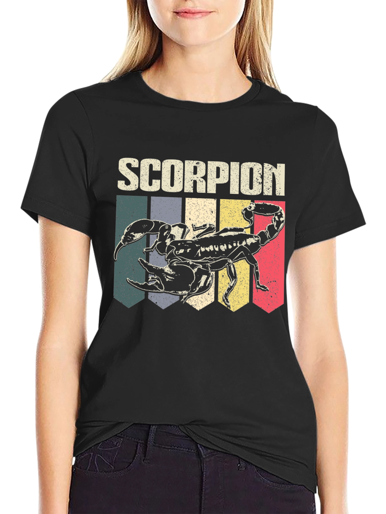 Retro Scorpion Graphic Tee - Black