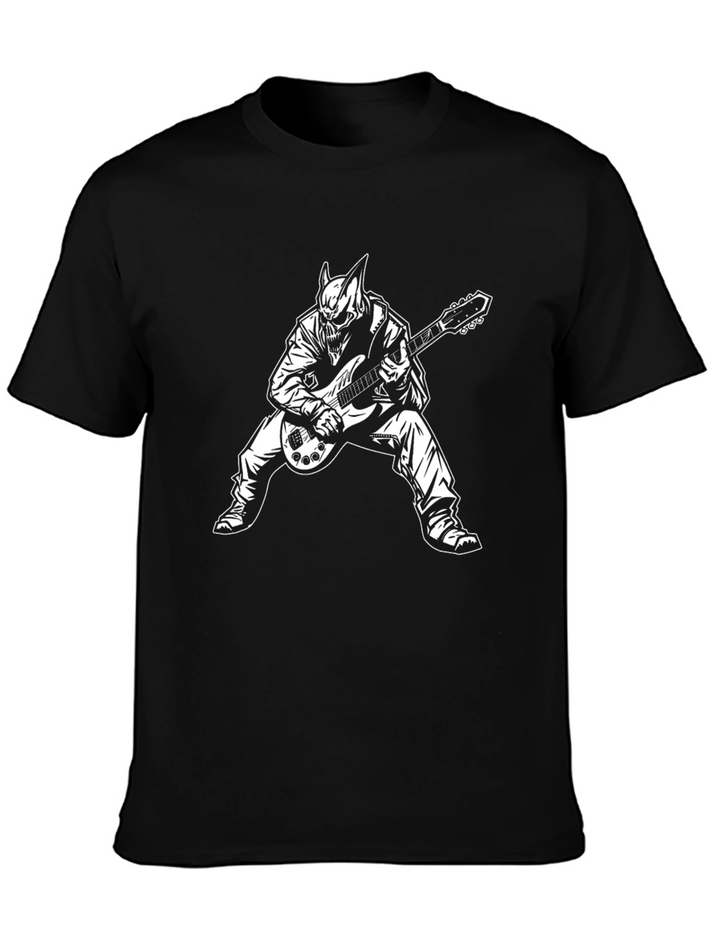 Edgy Guitarist Graphic Tee - Rocker T-Shirt