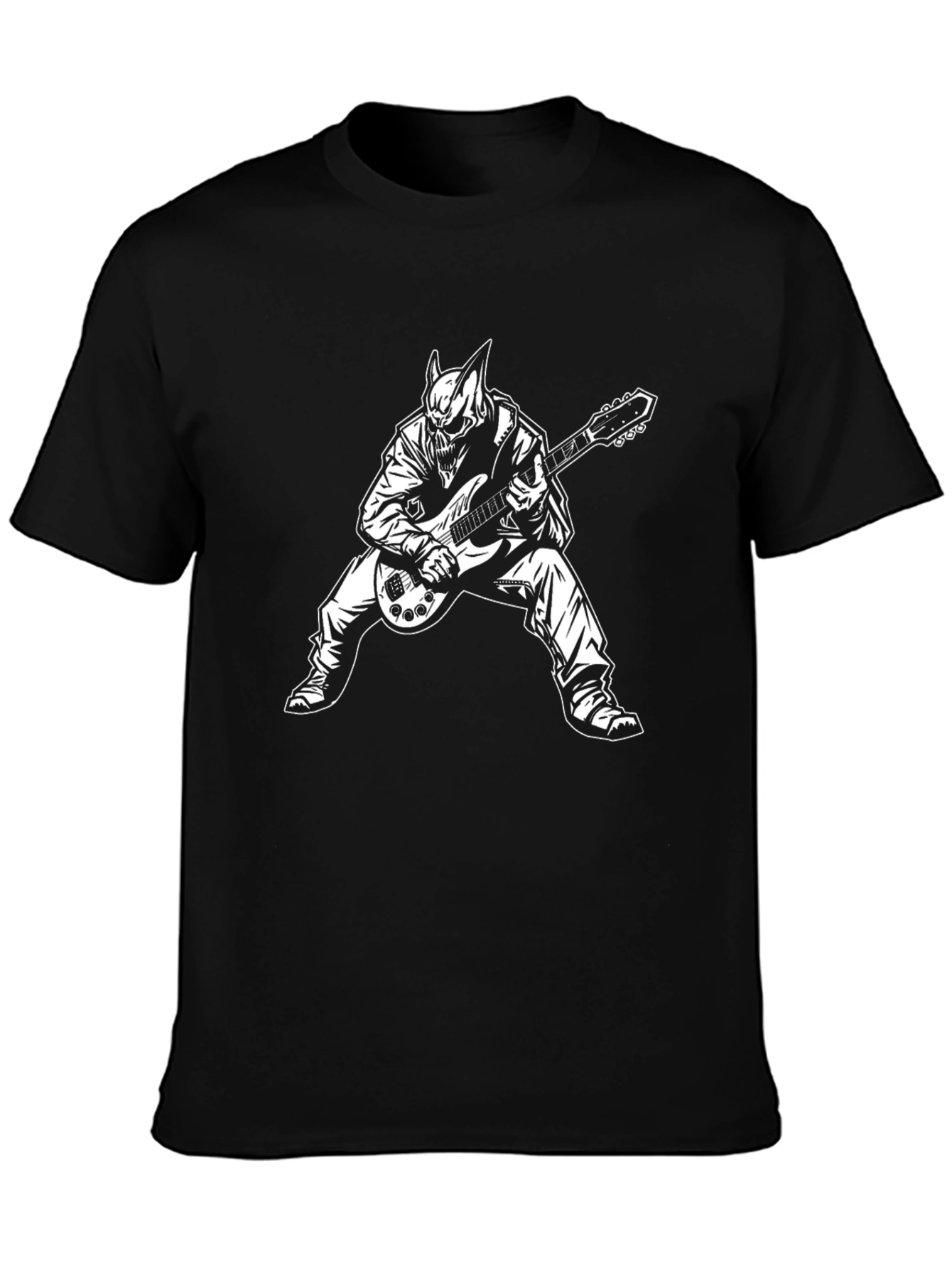 Edgy Guitarist Graphic Tee - Rocker T-Shirt