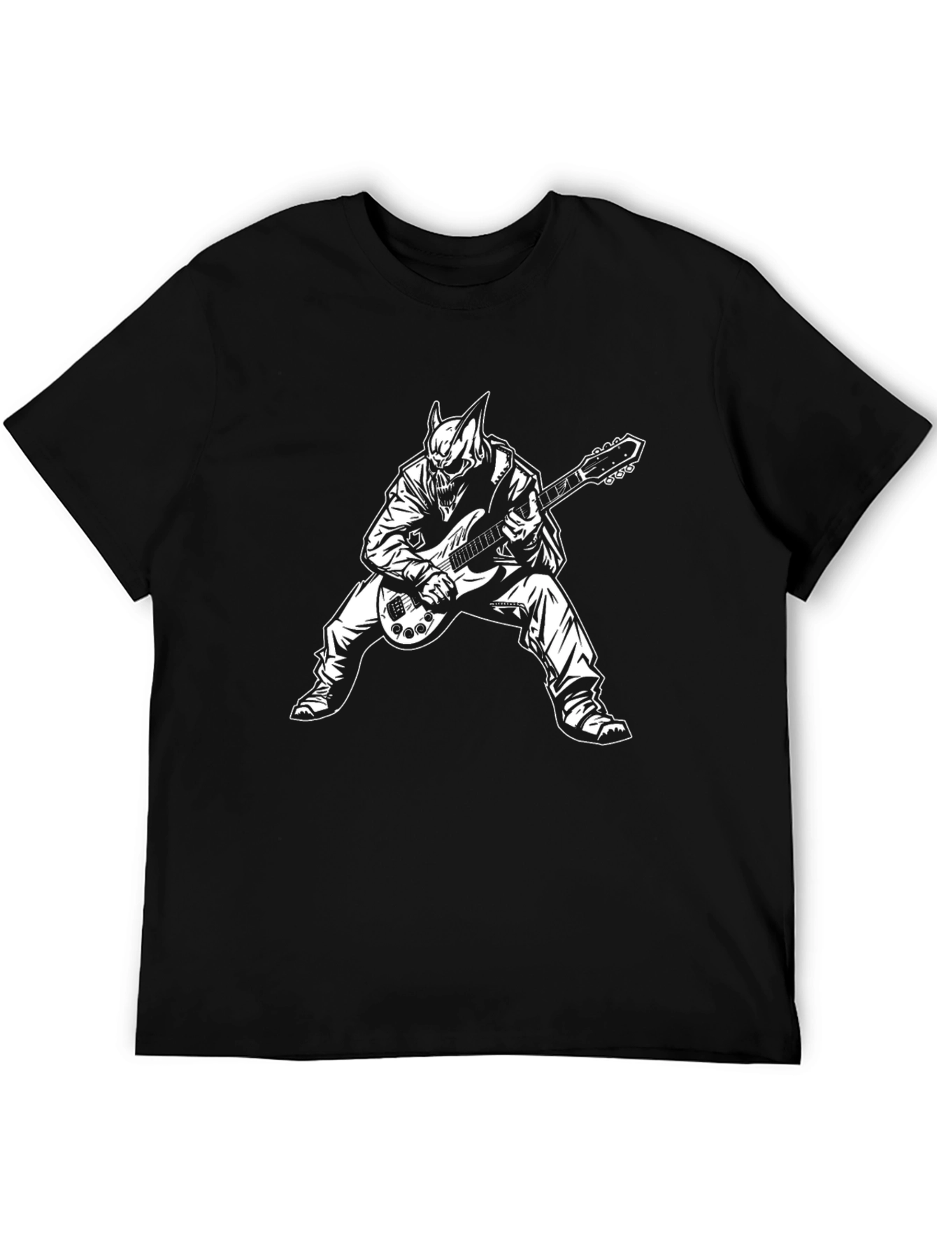 Edgy Guitarist Graphic Tee - Rocker T-Shirt