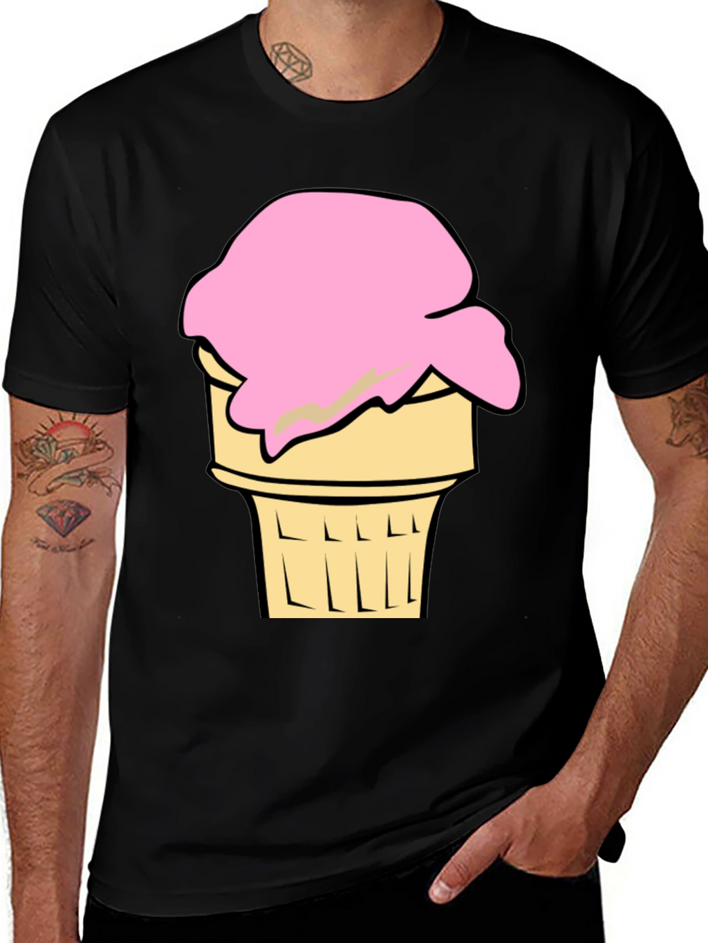 Ice Cream Cone Graphic Tee - Cool Summer Style