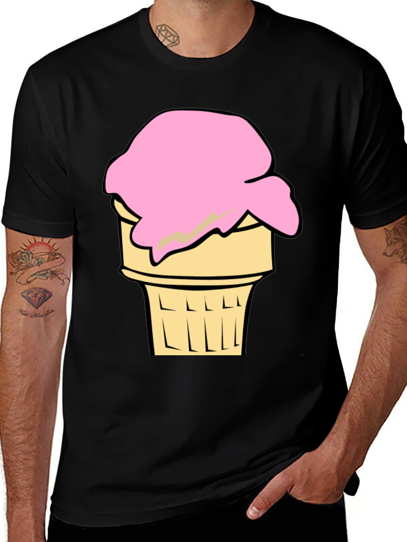 Ice Cream Cone Graphic Tee - Cool Summer Style