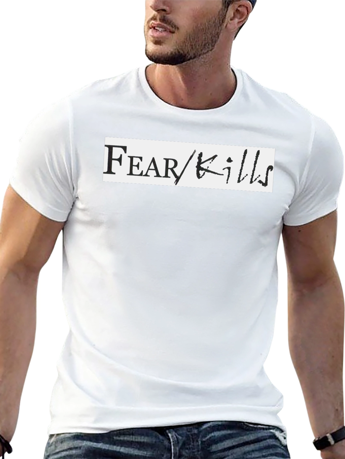 Fear Kills Graphic Tee - Black Casual T-Shirt