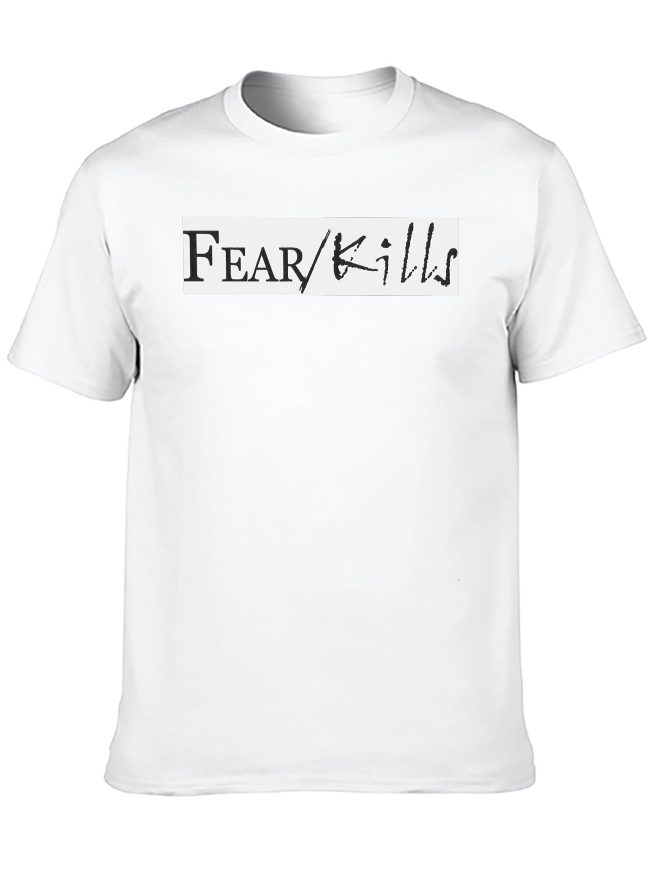 Fear Kills Graphic Tee - Black Casual T-Shirt