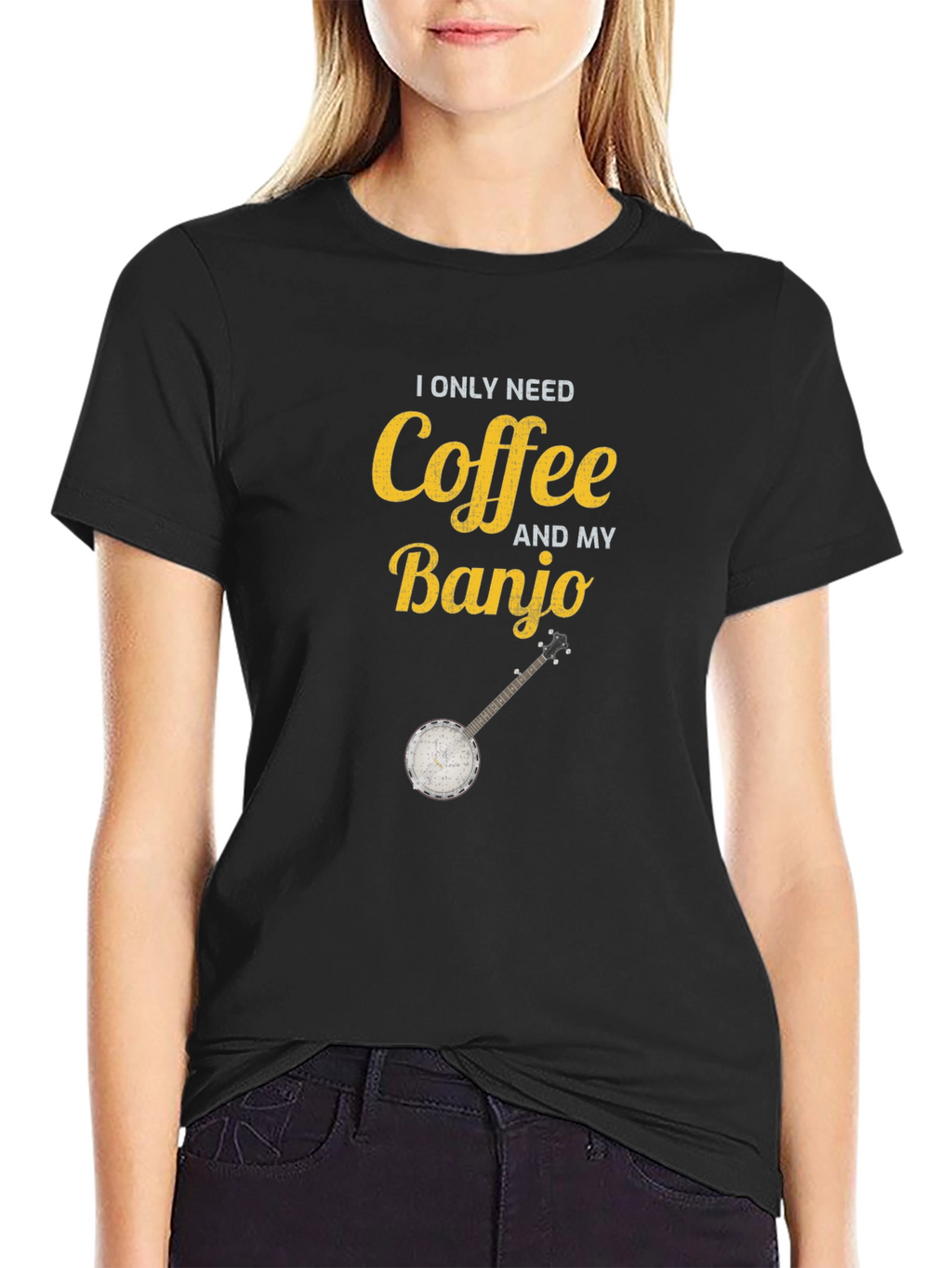 Coffee and My Banjo Graphic T-Shirt