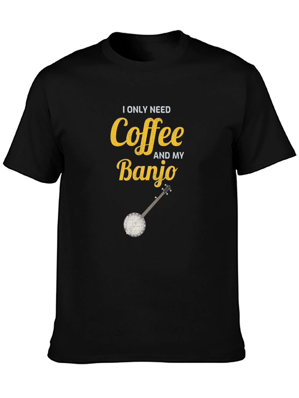 Coffee and My Banjo Graphic T-Shirt