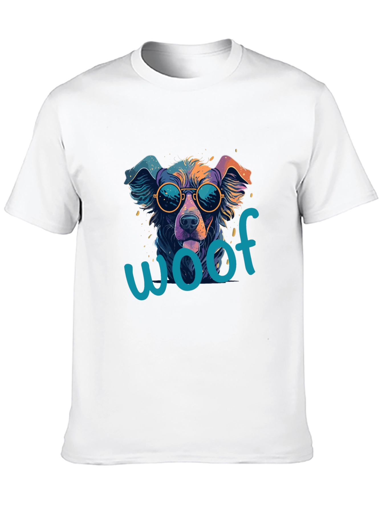 Cool Dog Woof T-Shirt - Unisex Black Tee