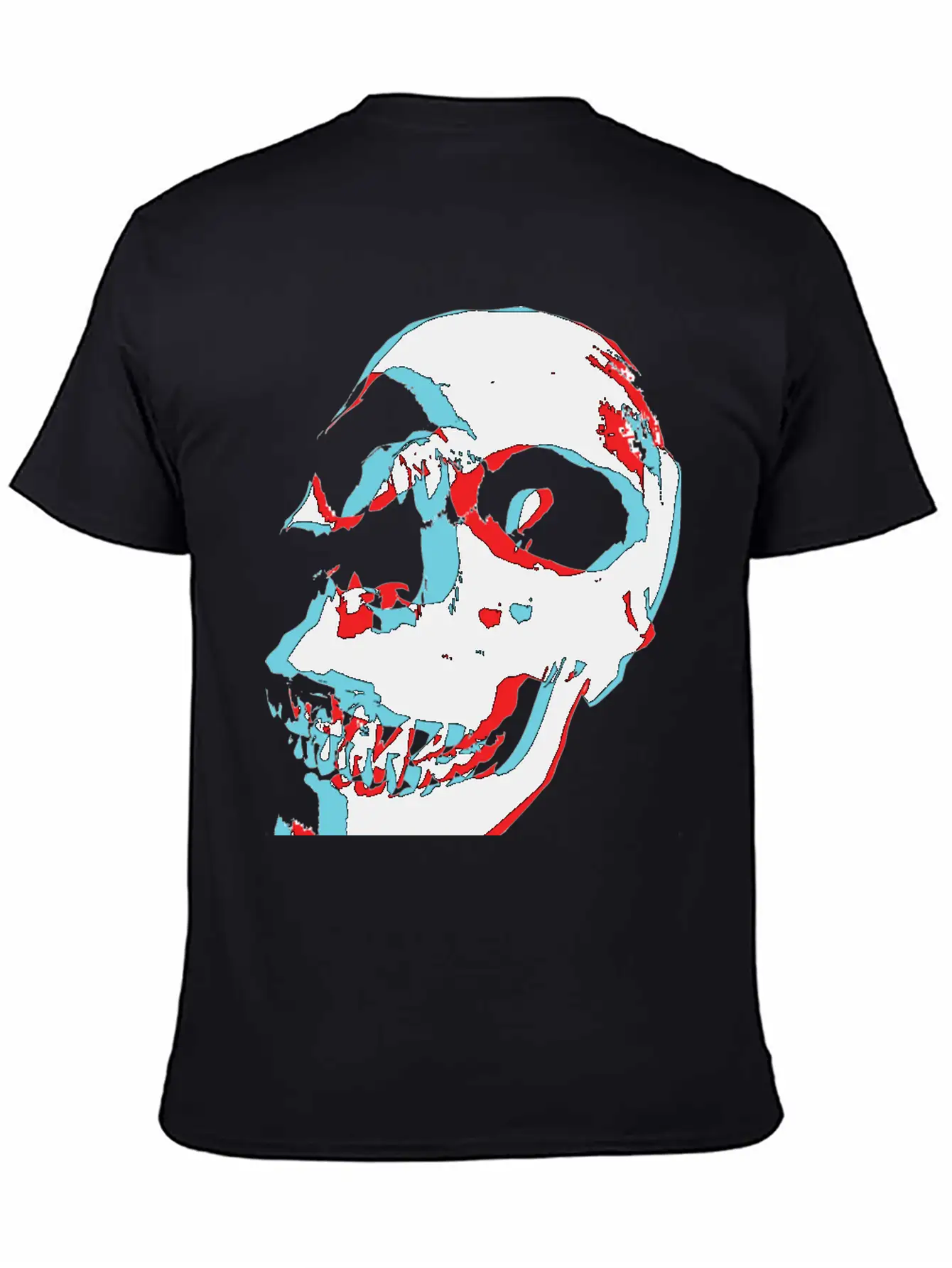 3D Color Skull Stylish Everyday T-Shirt – Unisex Basic Cotton Tee