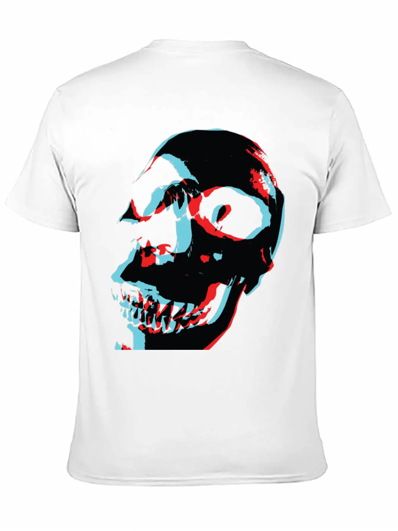 3D Color Skull Stylish Everyday T-Shirt – Unisex Basic Cotton Tee