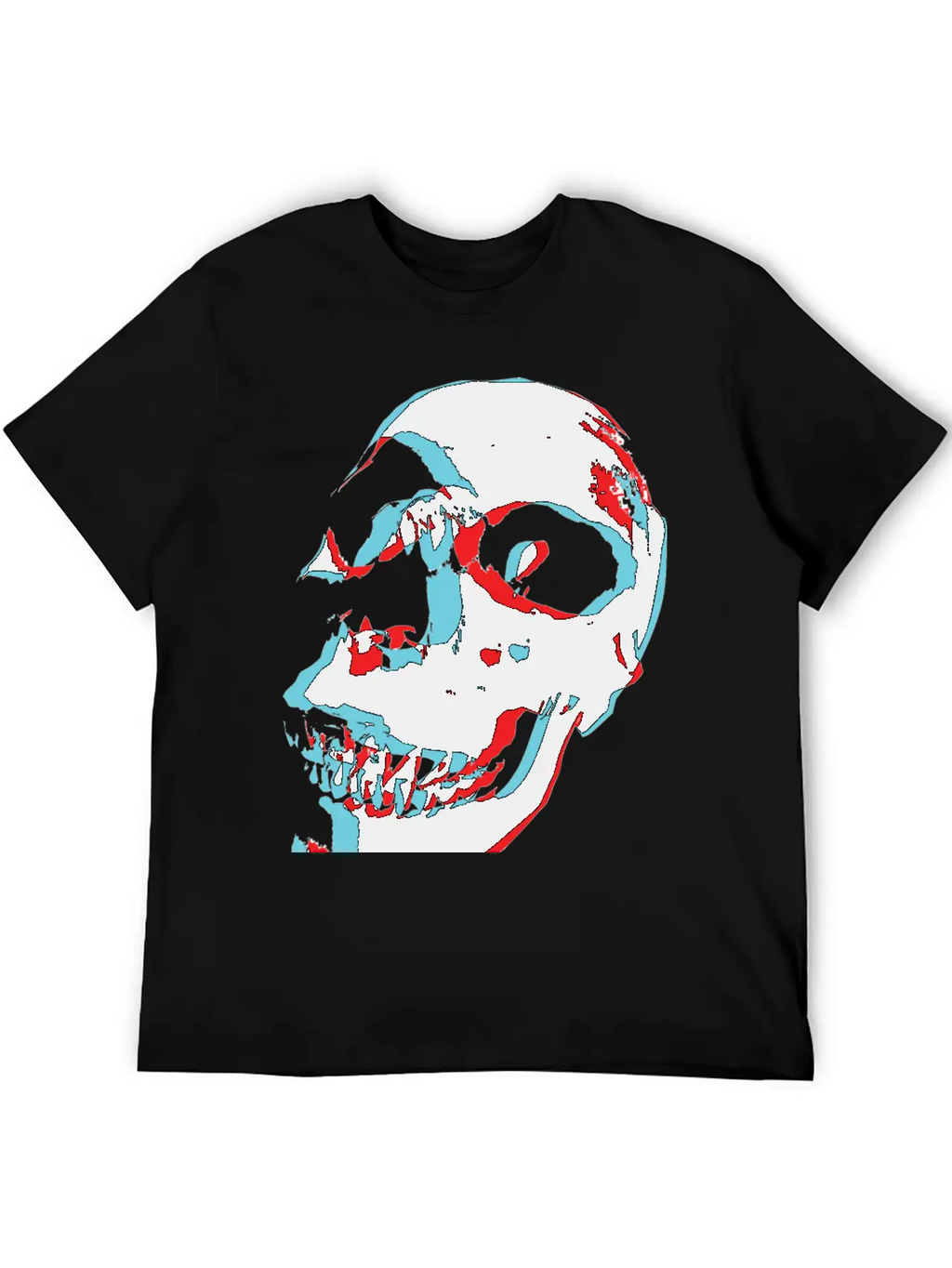 3D Color Skull Stylish Everyday T-Shirt – Unisex Basic Cotton Tee