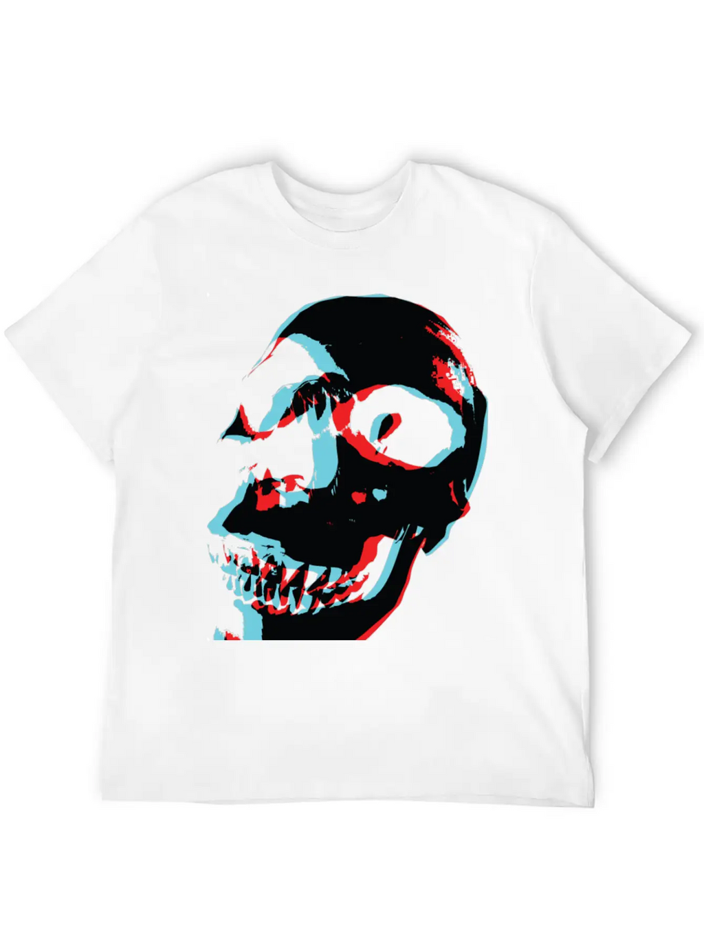 3D Color Skull Stylish Everyday T-Shirt – Unisex Basic Cotton Tee