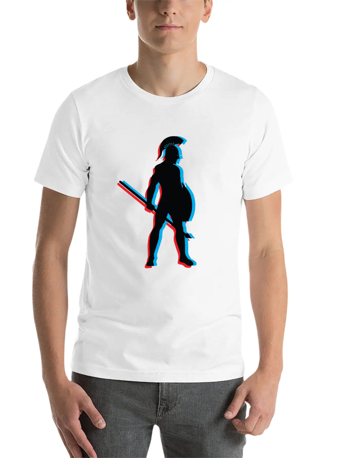 3D Gladiator Fighting Unisex Short Sleeve Soft Cotton T-Shirt – Casual Everyday Wear