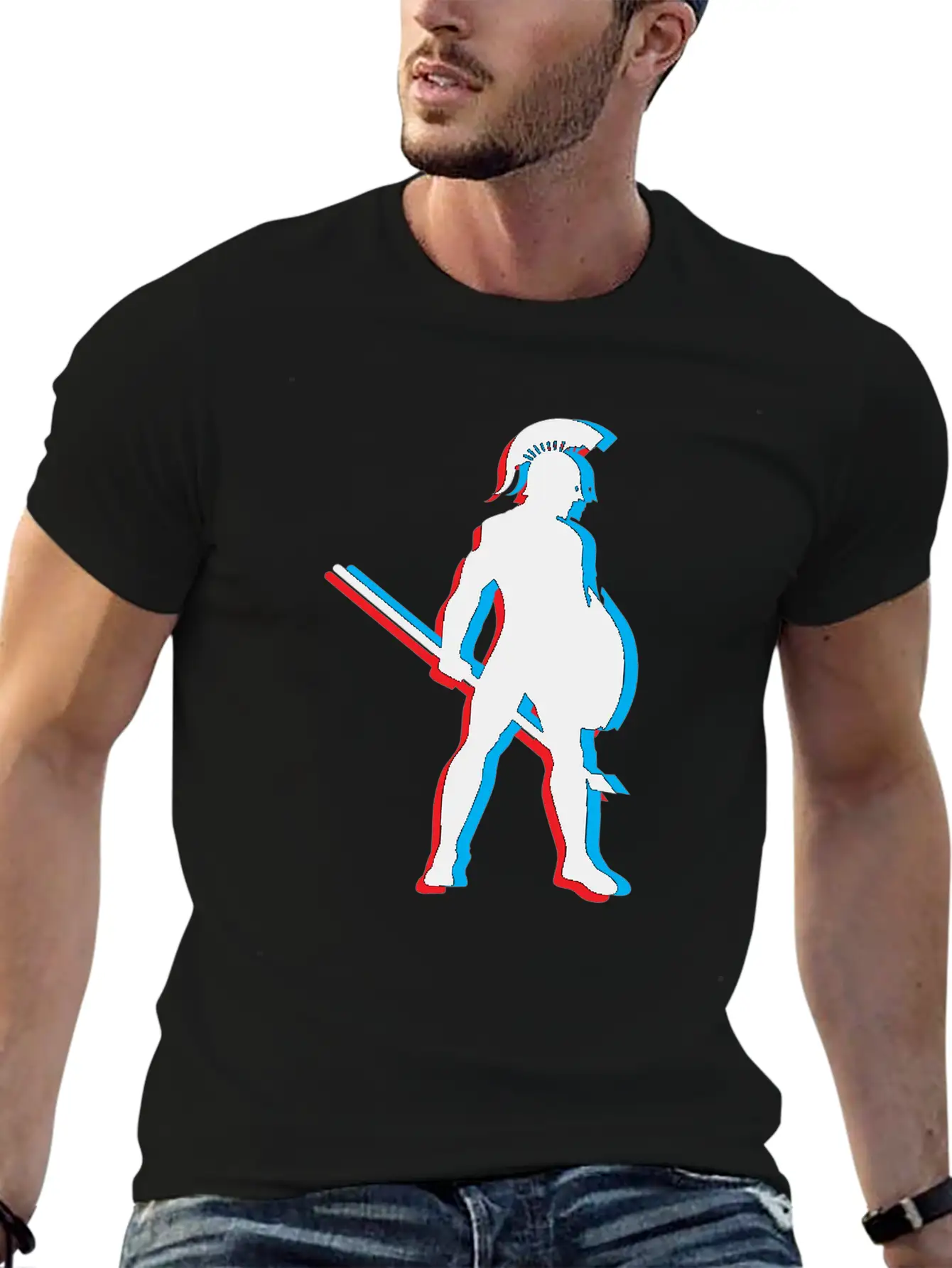 3D Gladiator Fighting Unisex Short Sleeve Soft Cotton T-Shirt – Casual Everyday Wear