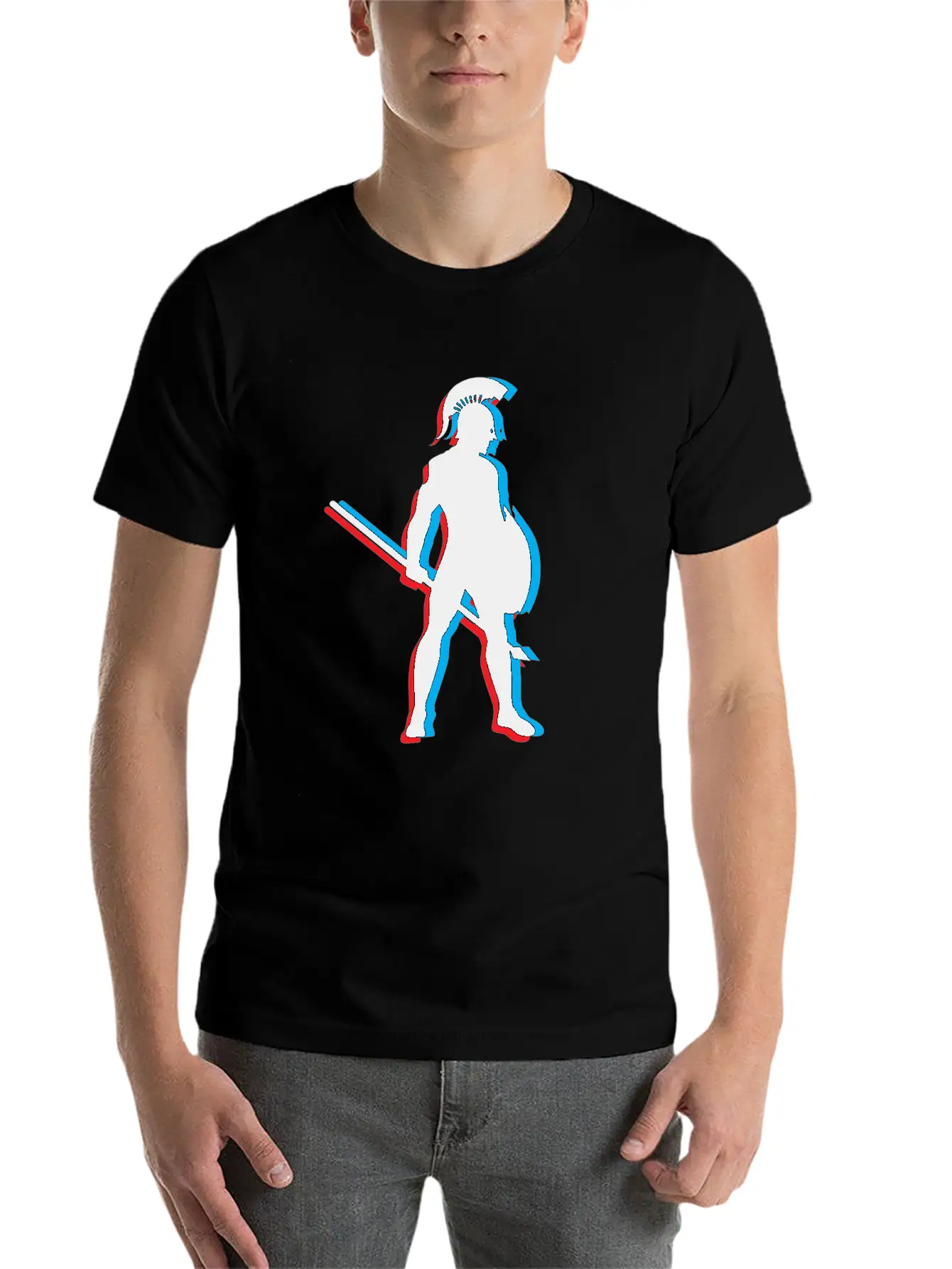 3D Gladiator Fighting Unisex Short Sleeve Soft Cotton T-Shirt – Casual Everyday Wear