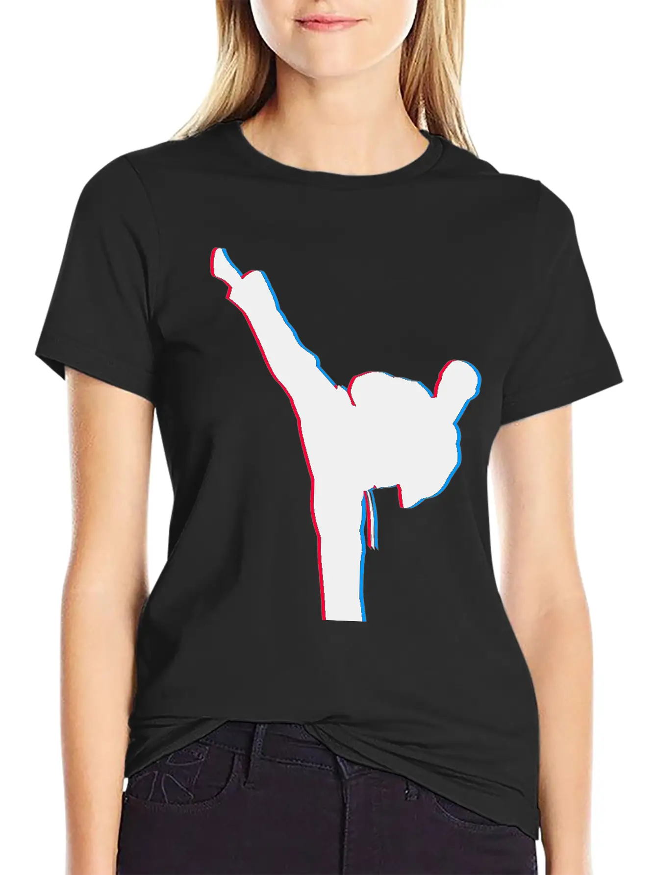 3D Karate Kick Kung Fu Unisex Casual T-Shirt – Clean Design For Daily Comfort