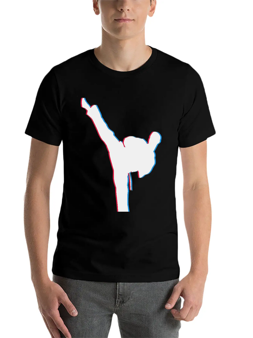 3D Karate Kick Kung Fu Unisex Casual T-Shirt – Clean Design For Daily Comfort