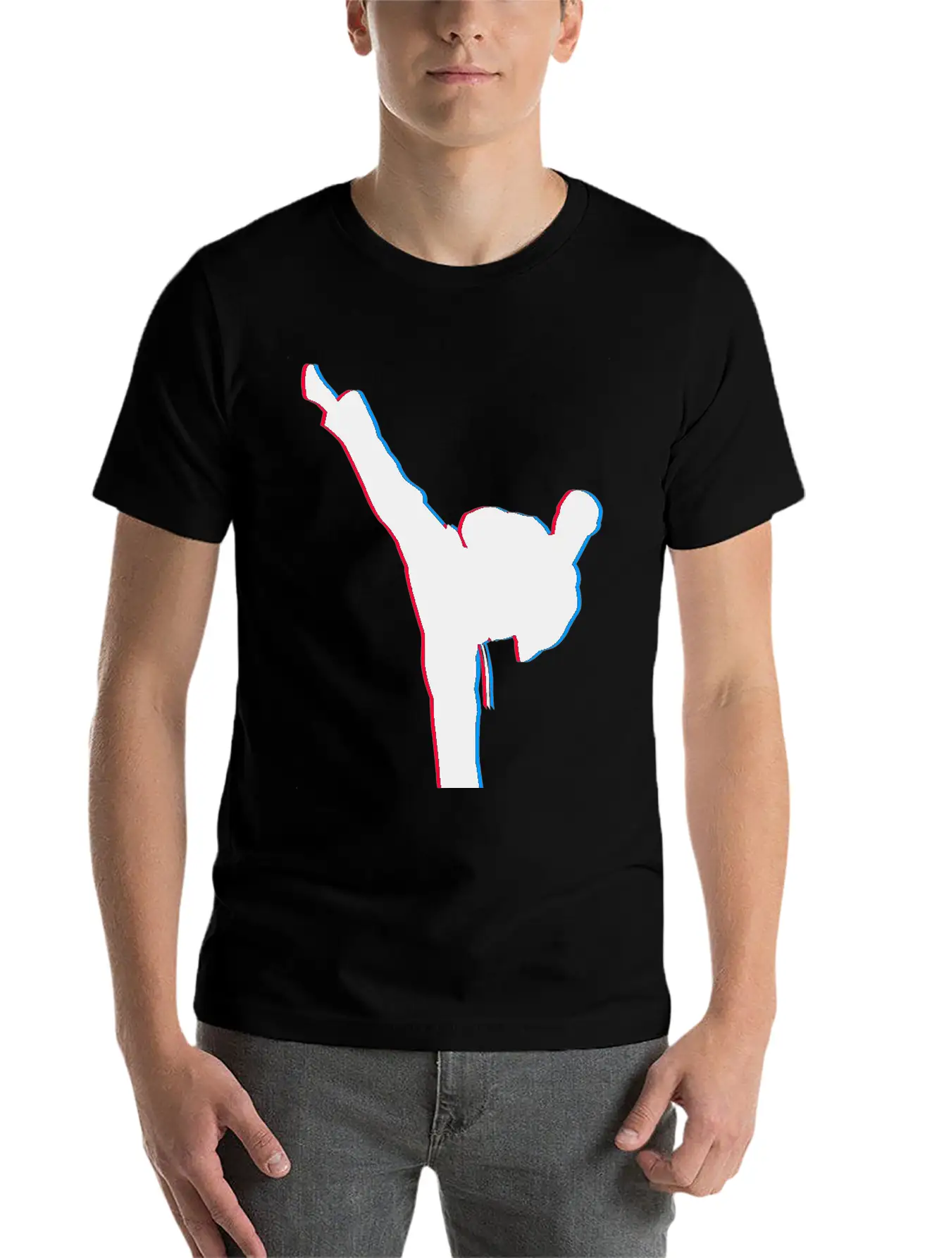 3D Karate Kick Kung Fu Unisex Casual T-Shirt – Clean Design For Daily Comfort