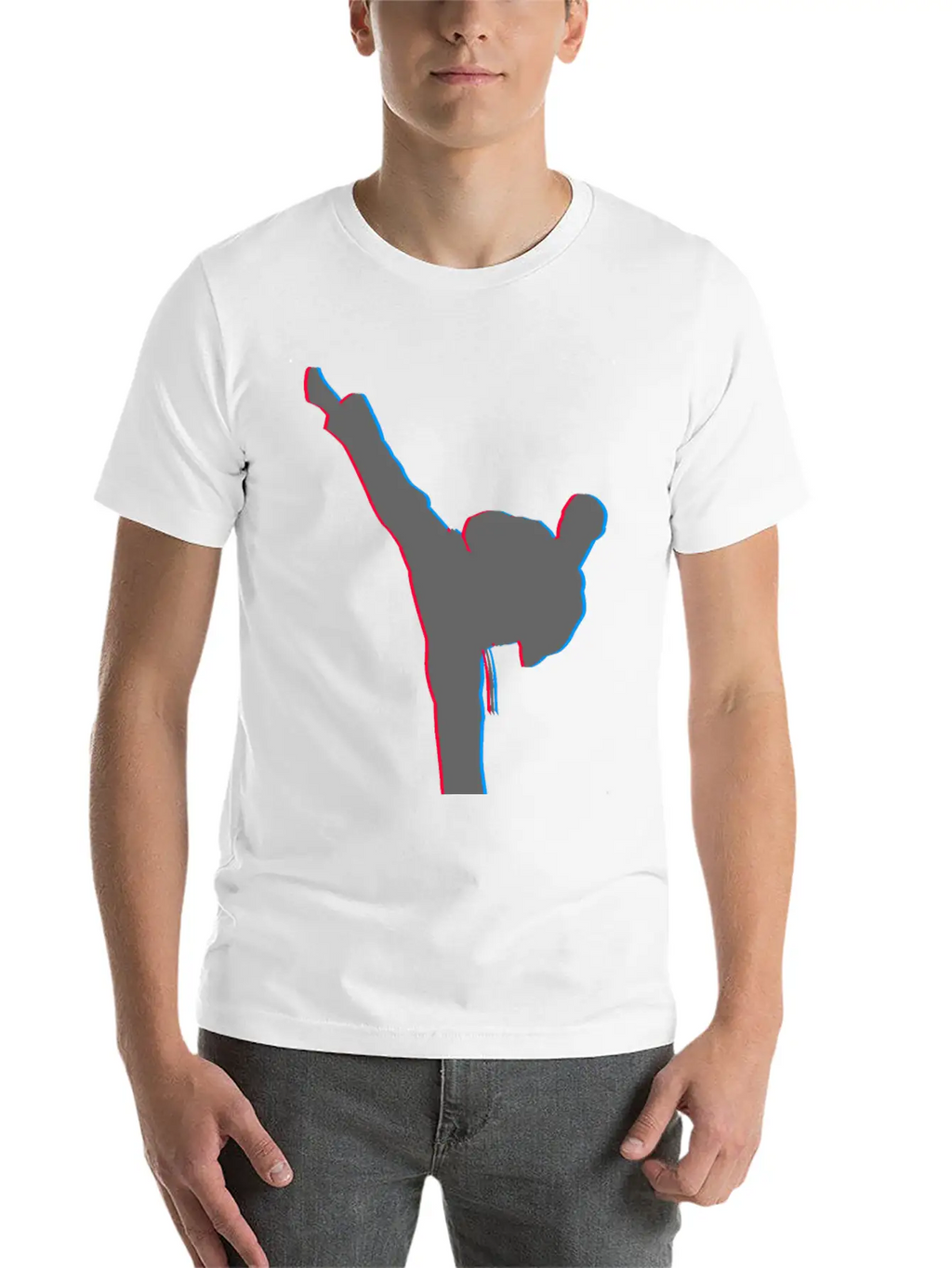 3D Karate Kick Kung Fu Unisex Casual T-Shirt – Clean Design For Daily Comfort