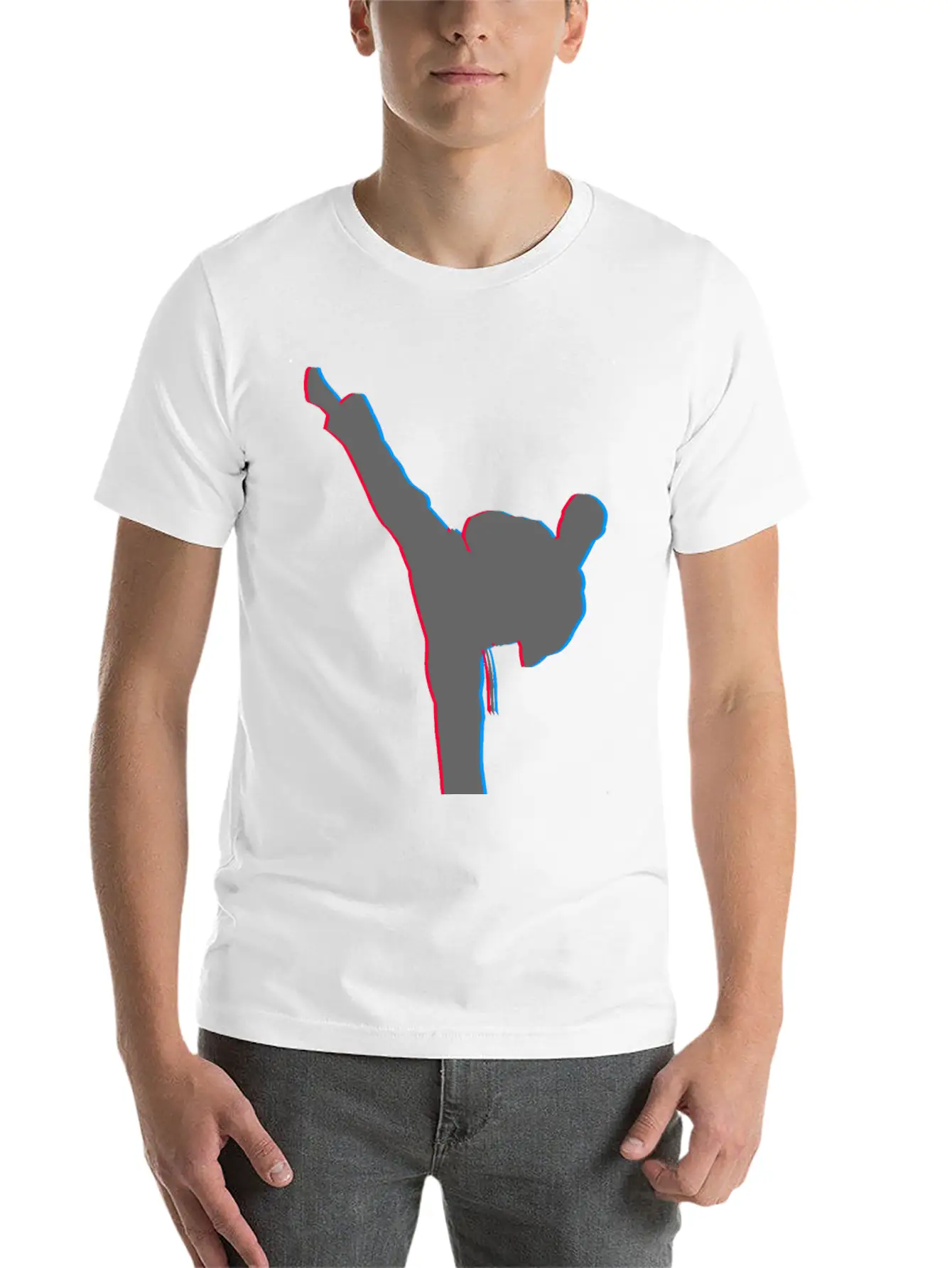 3D Karate Kick Kung Fu Unisex Casual T-Shirt – Clean Design For Daily Comfort