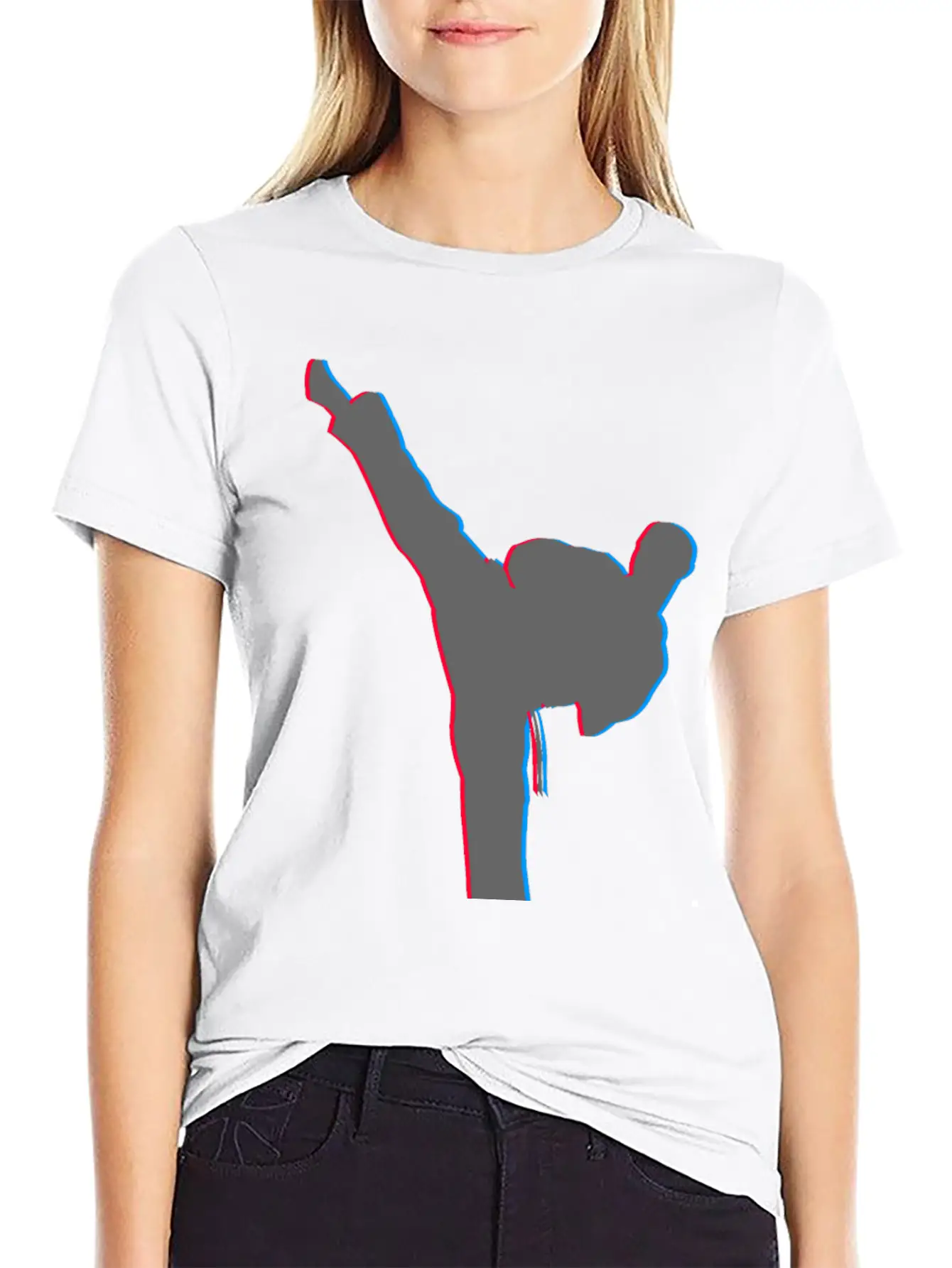 3D Karate Kick Kung Fu Unisex Casual T-Shirt – Clean Design For Daily Comfort