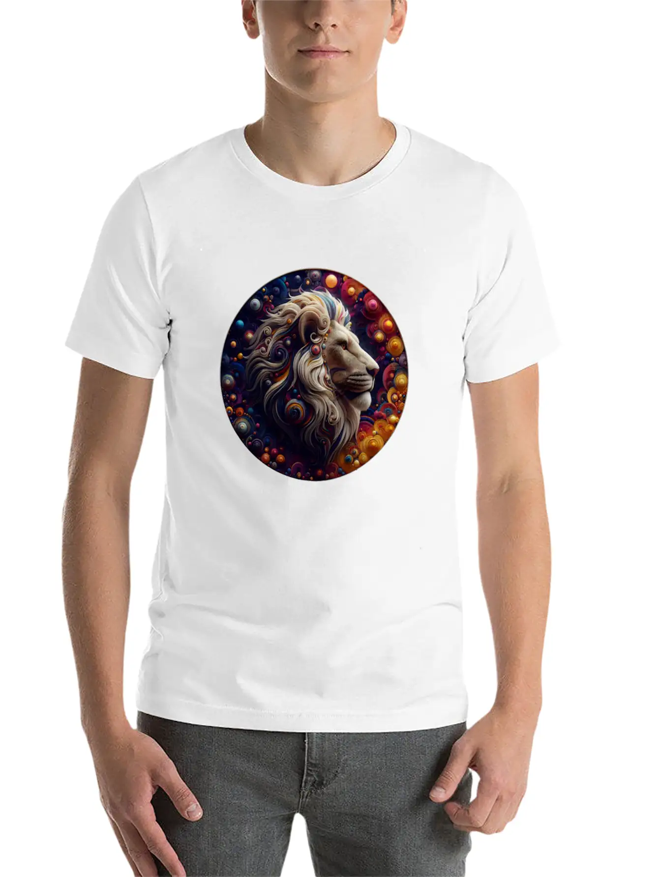 3D Lion's Den Casual Graphic T-Shirt – Simple And Comfortable Daily Wear