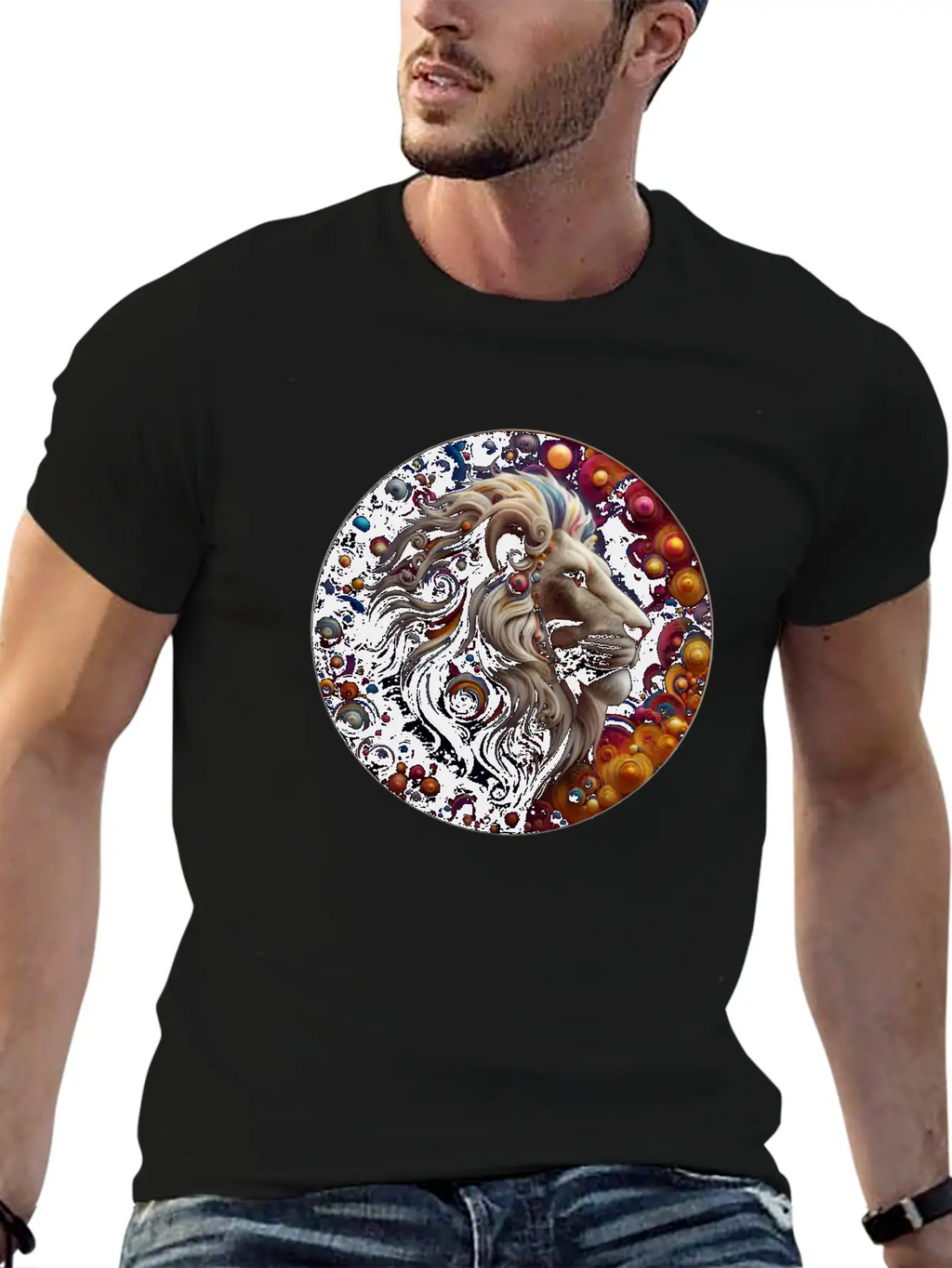 3D Lion's Den Casual Graphic T-Shirt – Simple And Comfortable Daily Wear