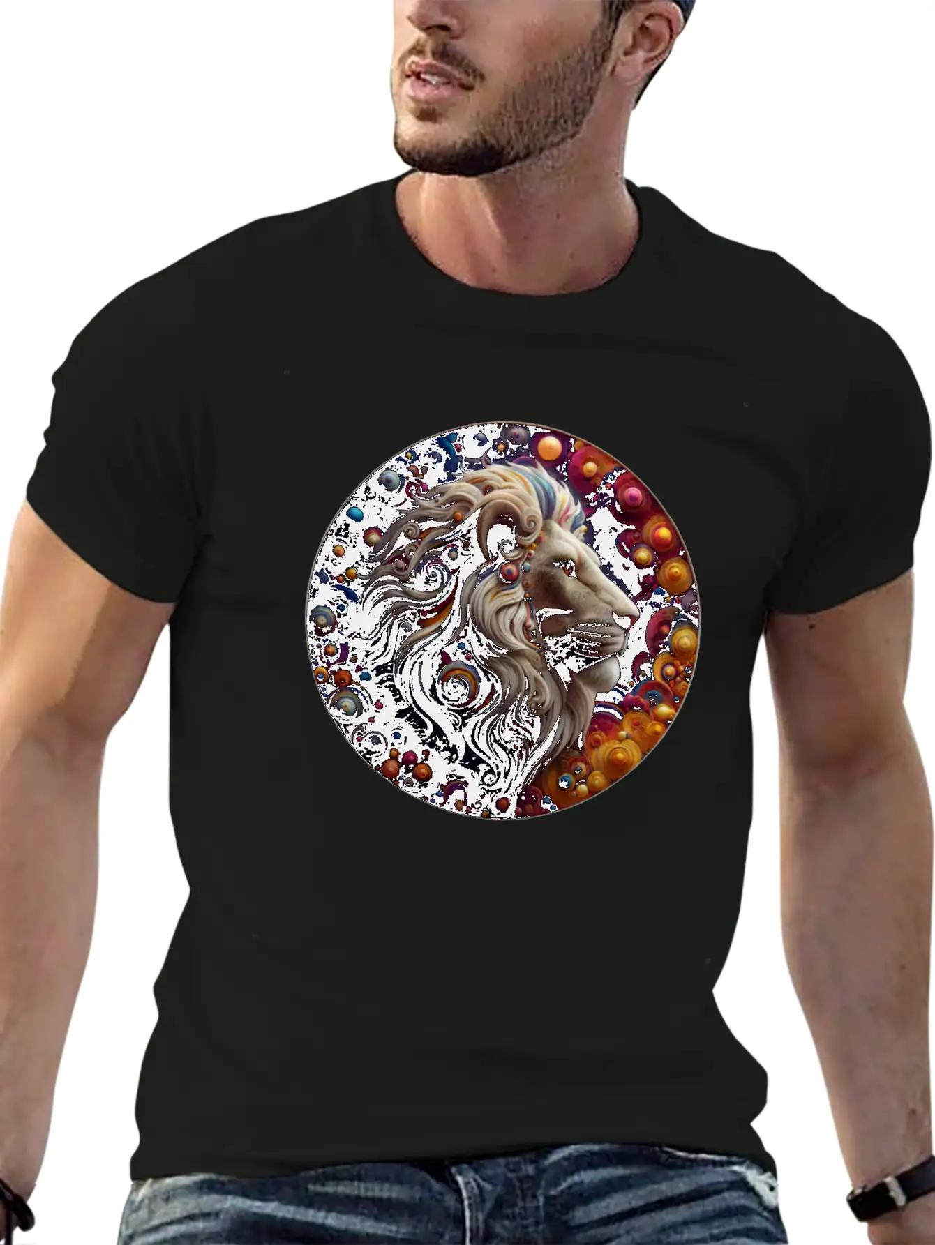 3D Lion's Den Casual Graphic T-Shirt – Simple And Comfortable Daily Wear