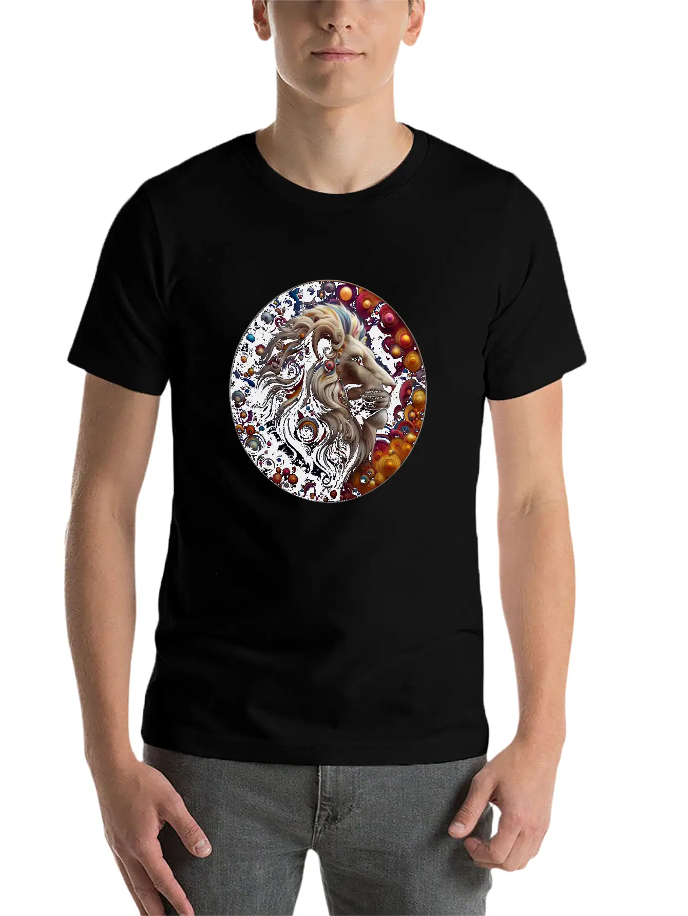 3D Lion's Den Casual Graphic T-Shirt – Simple And Comfortable Daily Wear