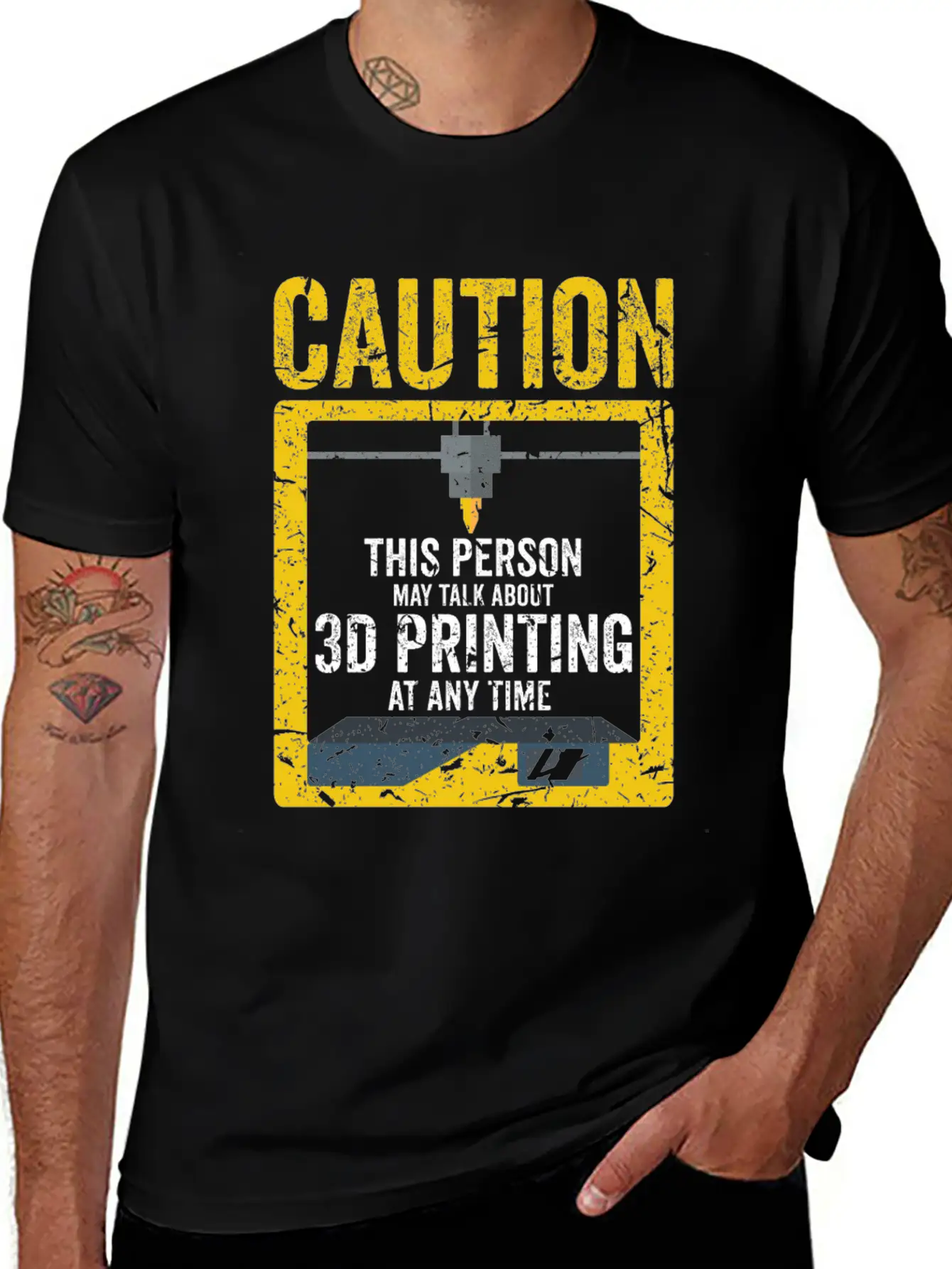3D Printer - Talk About 3d Printing Casual Graphic T-Shirt – Simple And Comfortable Daily Wear