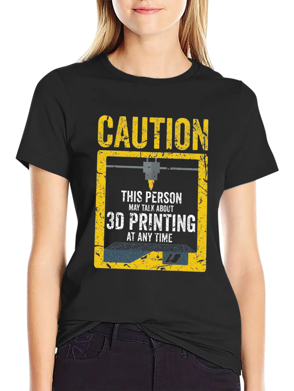 3D Printer - Talk About 3d Printing Casual Graphic T-Shirt – Simple And Comfortable Daily Wear