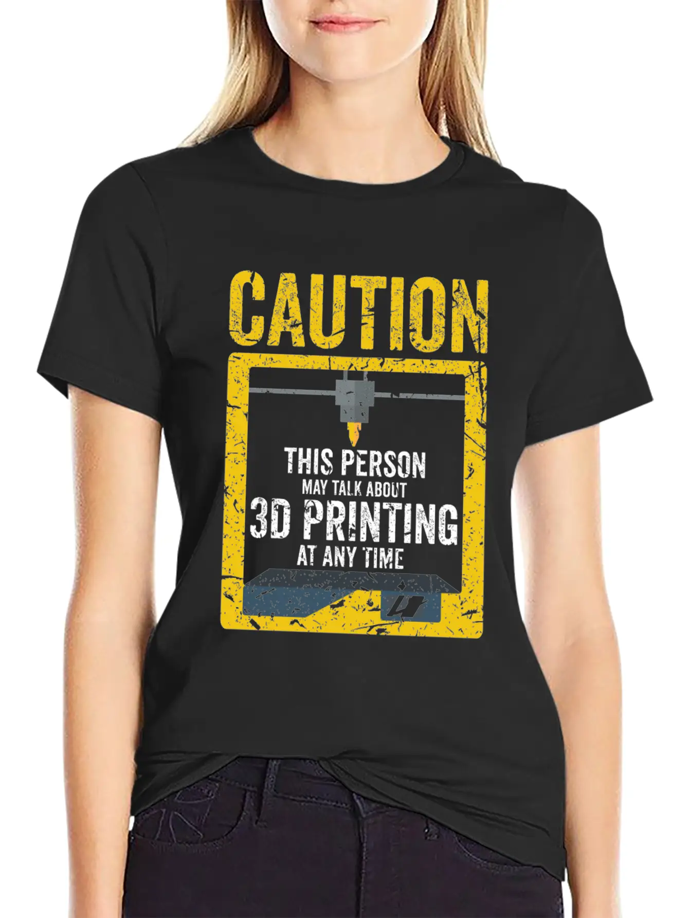 3D Printer - Talk About 3d Printing Casual Graphic T-Shirt – Simple And Comfortable Daily Wear