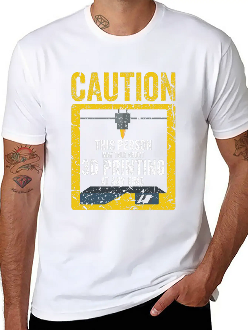 3D Printer - Talk About 3d Printing Casual Graphic T-Shirt – Simple And Comfortable Daily Wear