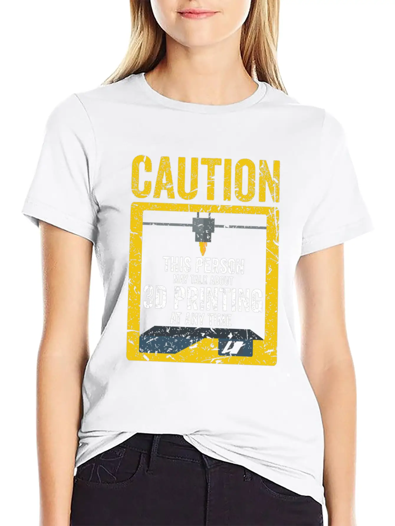 3D Printer - Talk About 3d Printing Casual Graphic T-Shirt – Simple And Comfortable Daily Wear