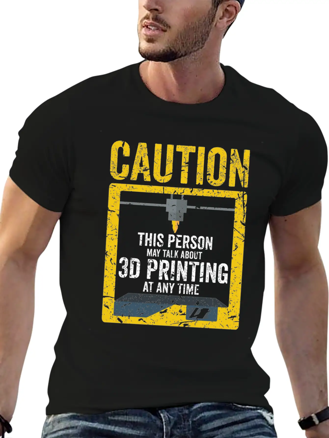 3D Printer - Talk About 3d Printing Casual Graphic T-Shirt – Simple And Comfortable Daily Wear
