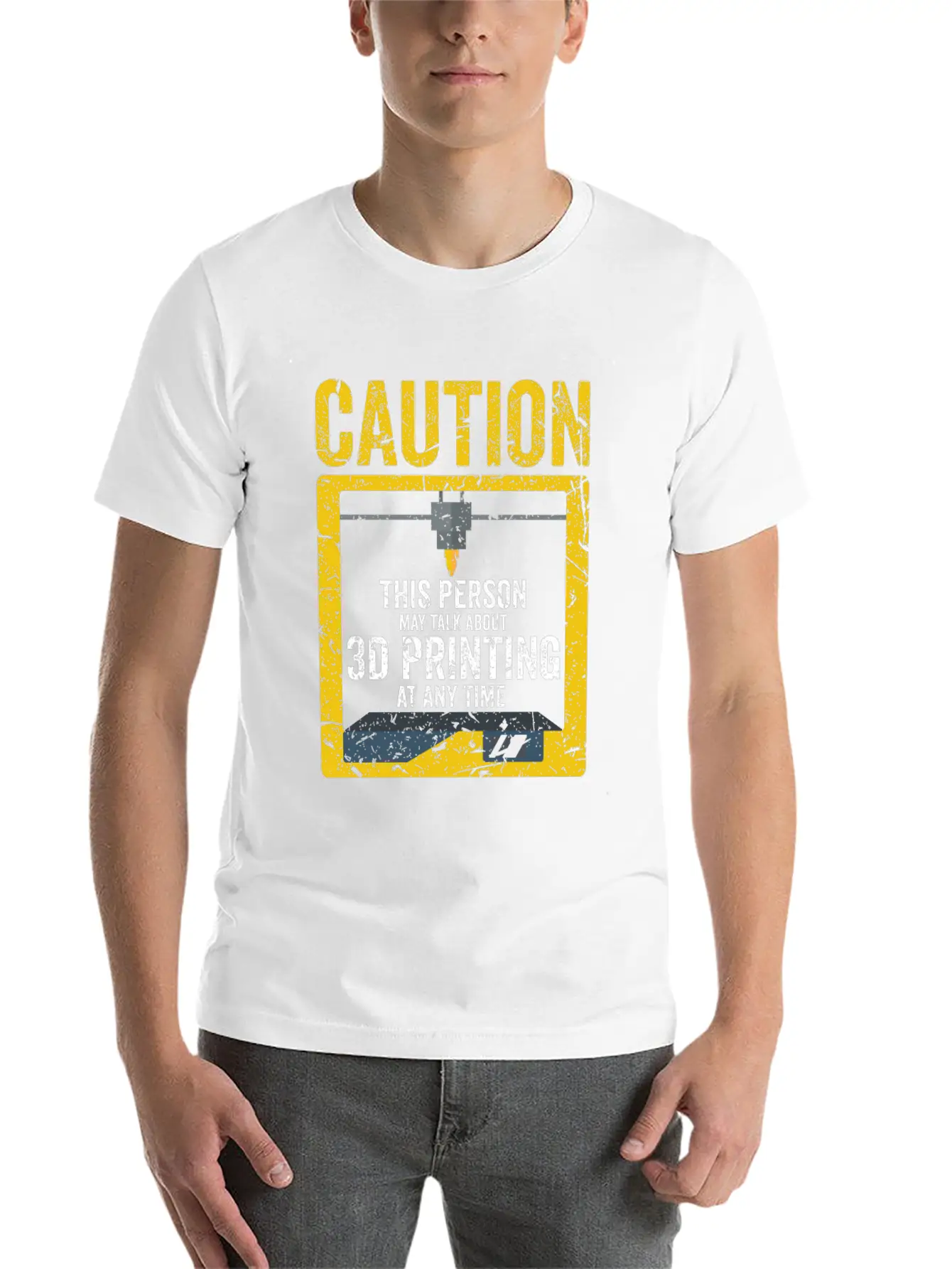 3D Printer - Talk About 3d Printing Casual Graphic T-Shirt – Simple And Comfortable Daily Wear
