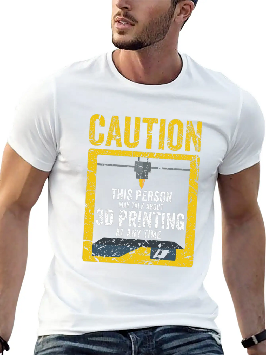3D Printer - Talk About 3d Printing Casual Graphic T-Shirt – Simple And Comfortable Daily Wear
