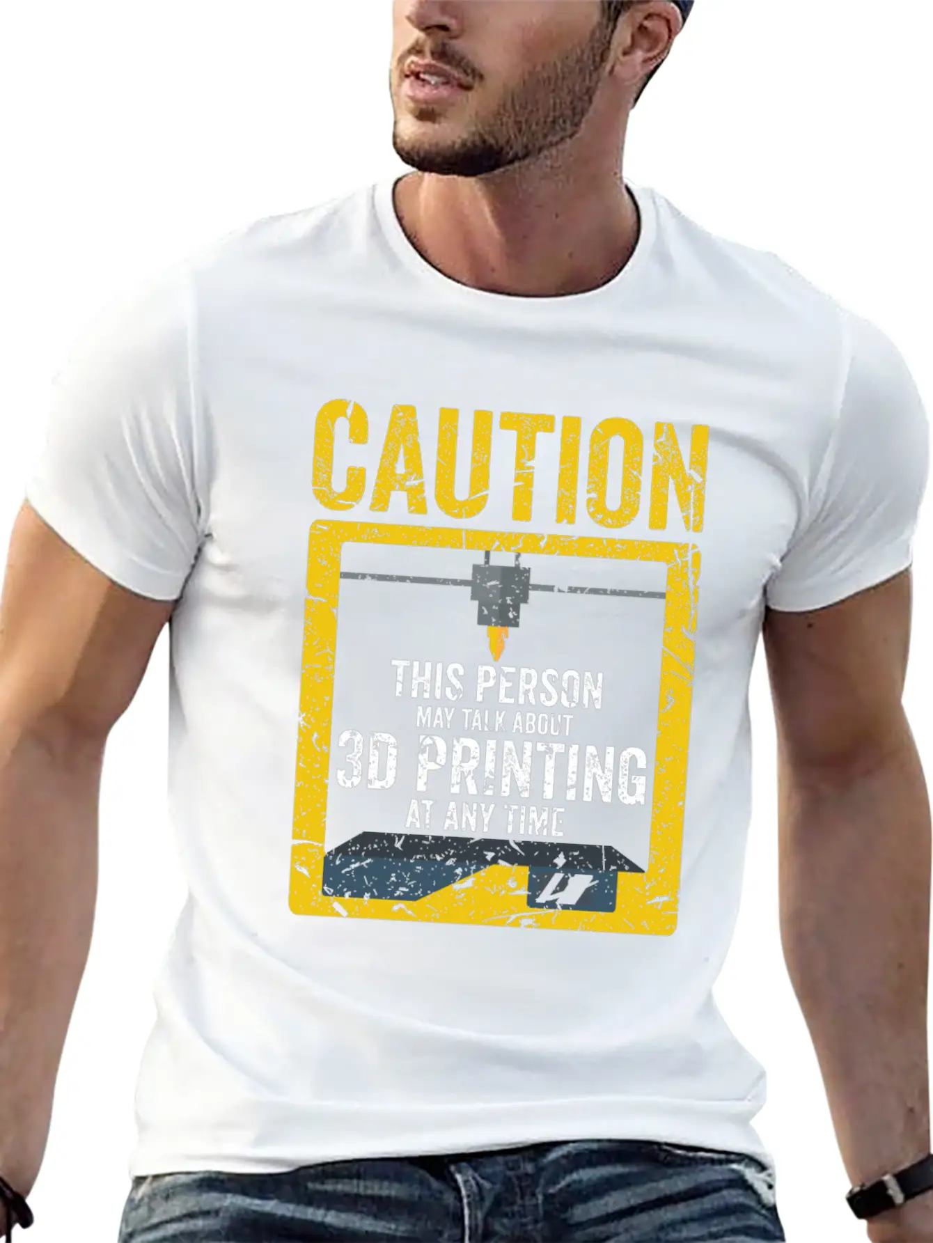 3D Printer - Talk About 3d Printing Casual Graphic T-Shirt – Simple And Comfortable Daily Wear