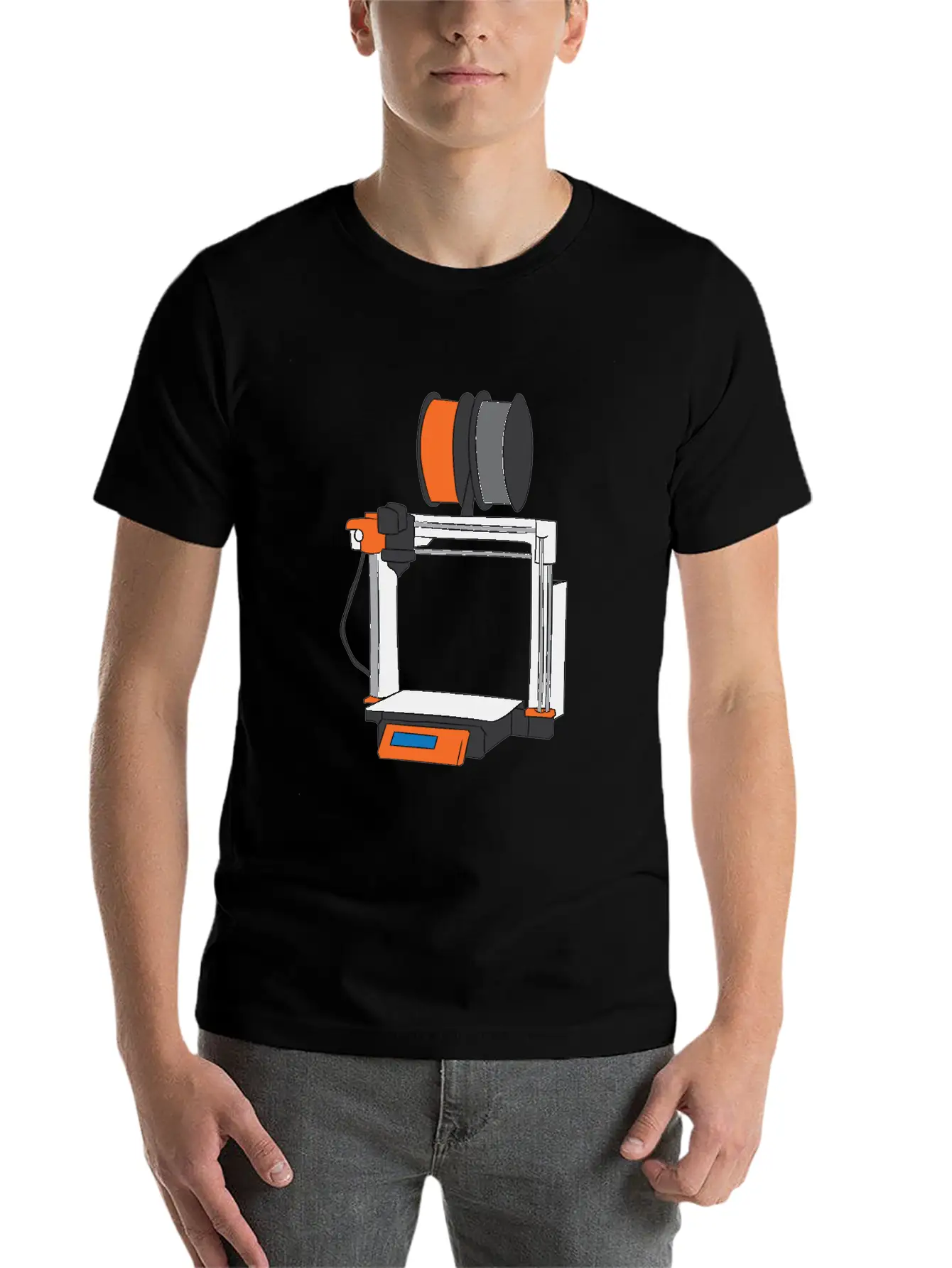 3D Printing Printer Gift Unisex Casual T-Shirt – Clean Design For Daily Comfort