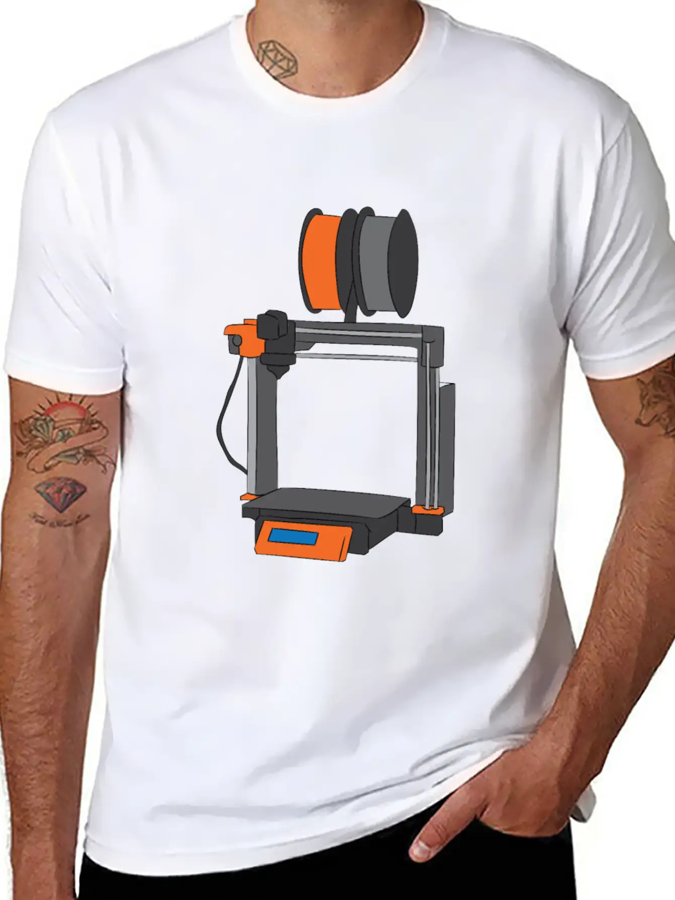 3D Printing Printer Gift Unisex Casual T-Shirt – Clean Design For Daily Comfort