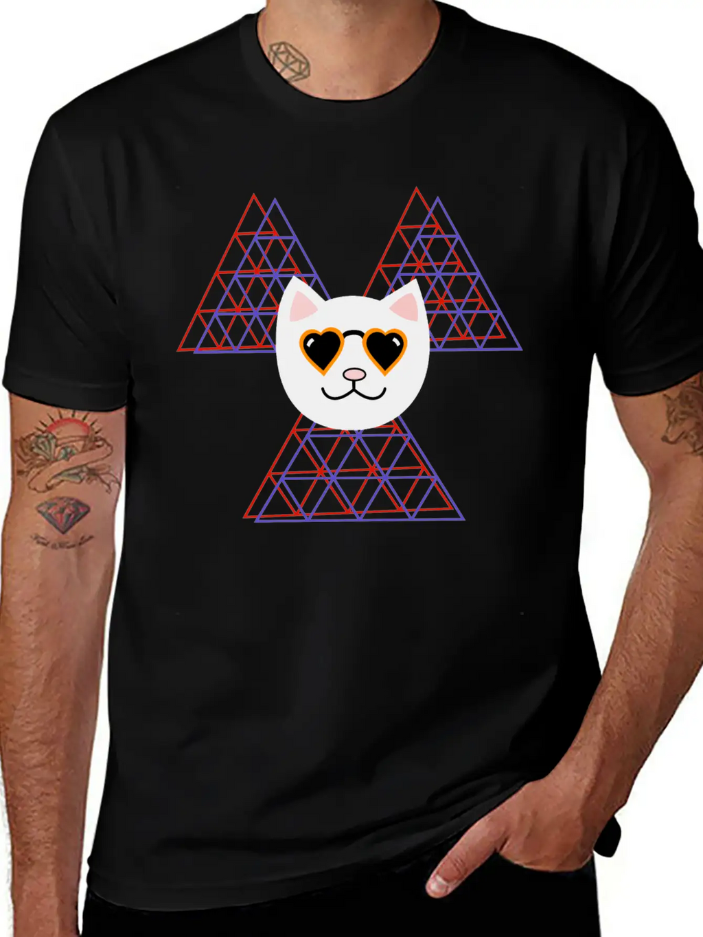 3D Space COOL FUNNY Cat Unisex Casual T-Shirt – Clean Design For Daily Comfort