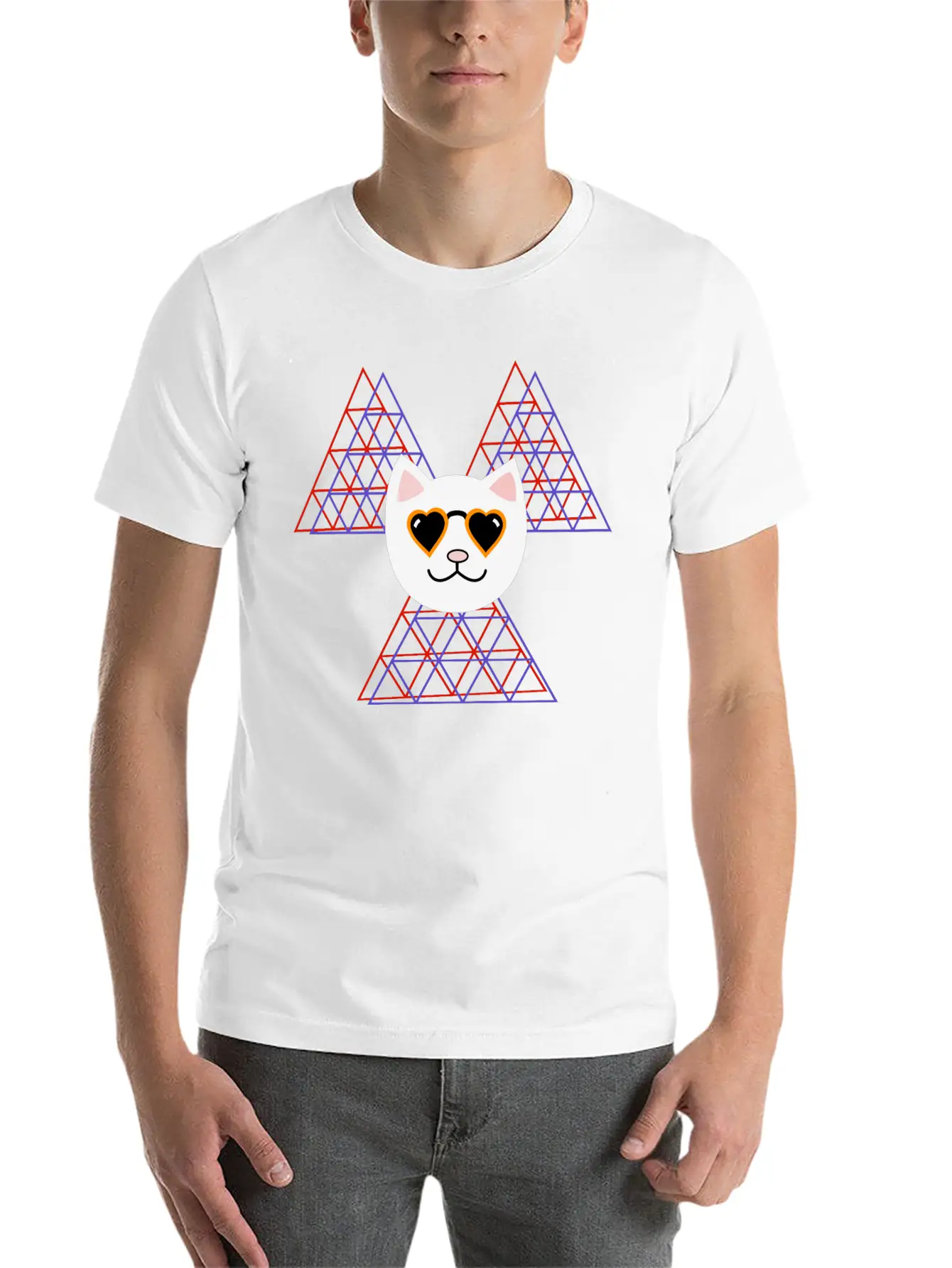 3D Space COOL FUNNY Cat Unisex Casual T-Shirt – Clean Design For Daily Comfort