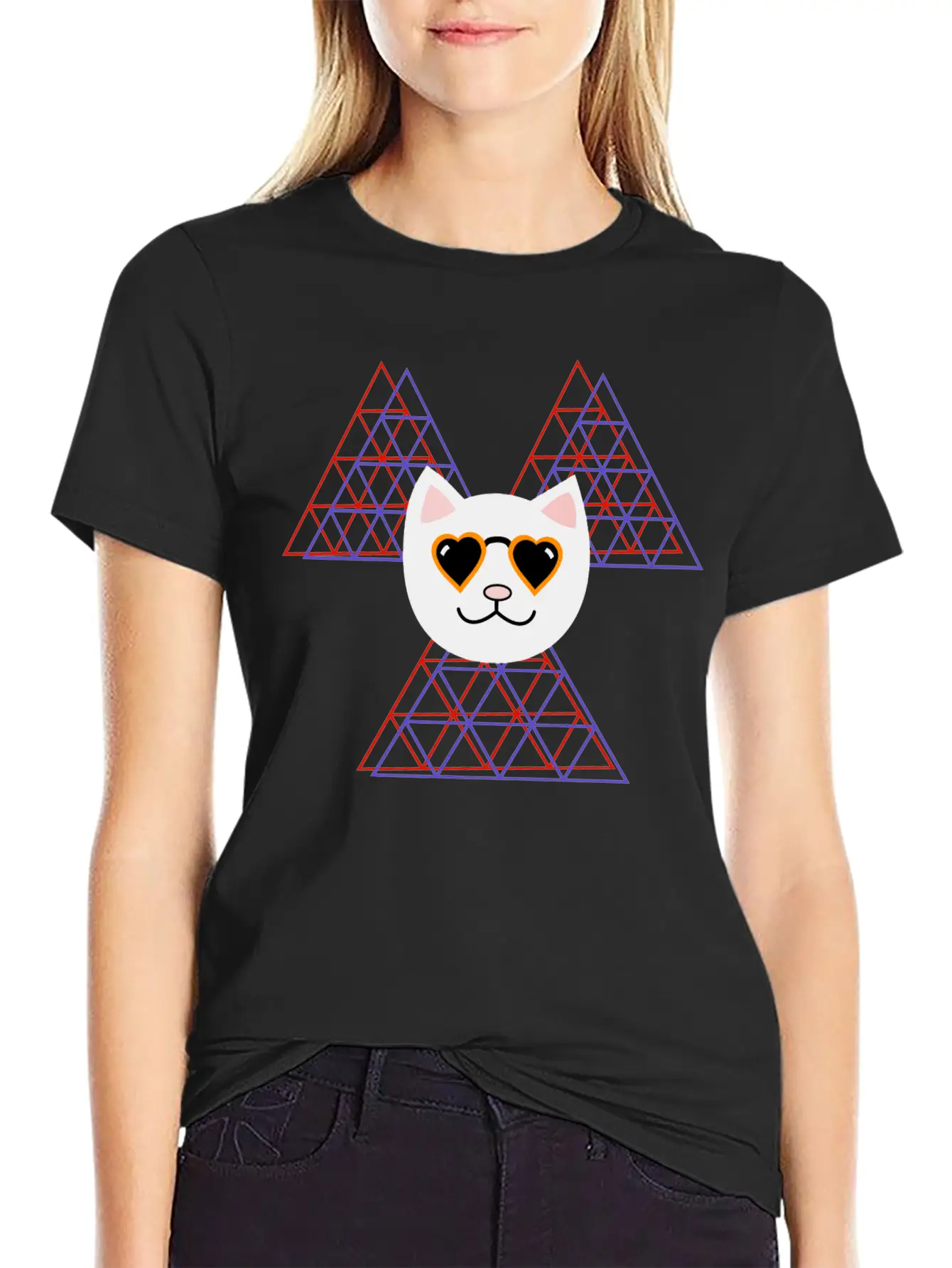 3D Space COOL FUNNY Cat Unisex Casual T-Shirt – Clean Design For Daily Comfort