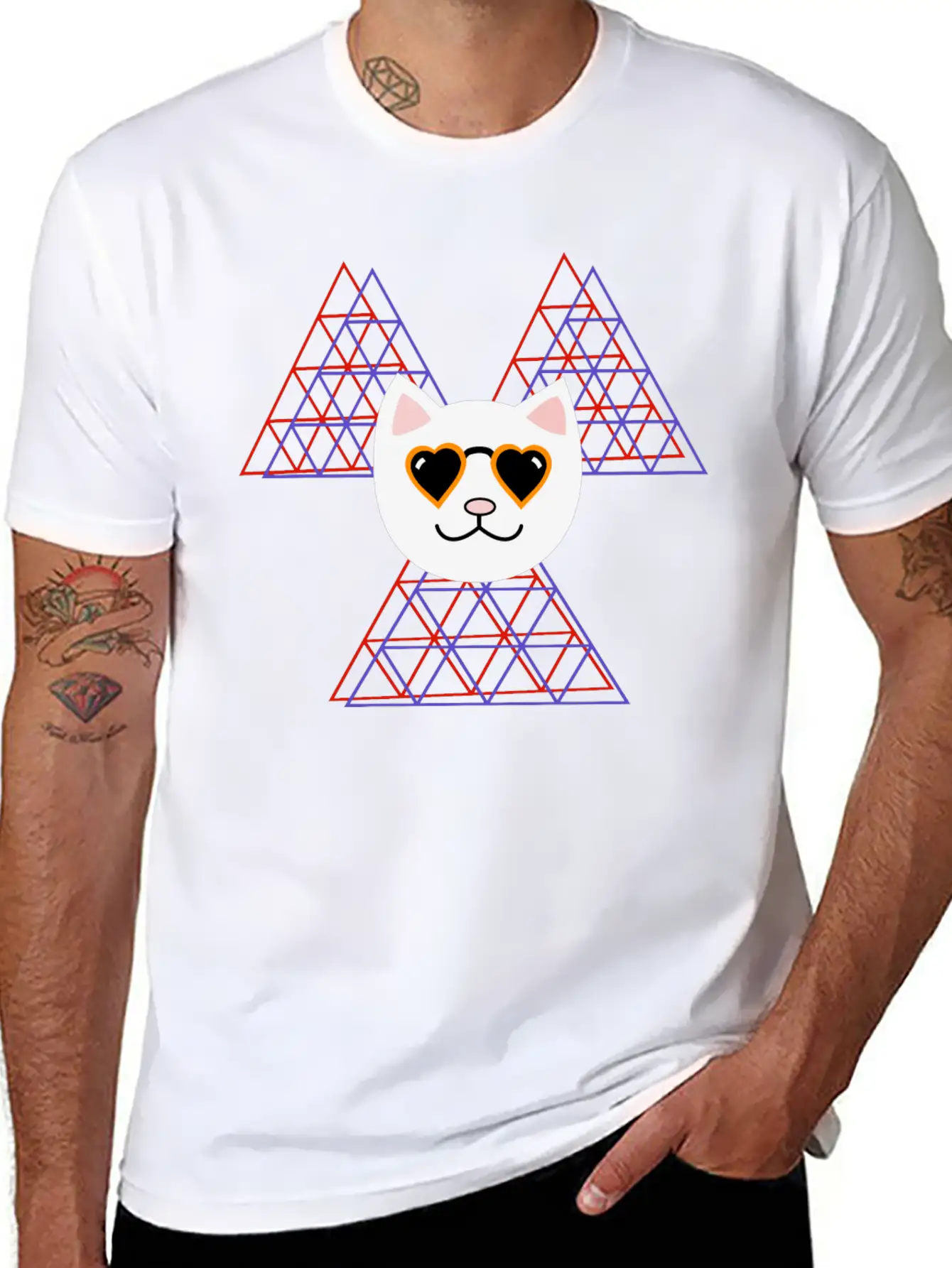 3D Space COOL FUNNY Cat Unisex Casual T-Shirt – Clean Design For Daily Comfort